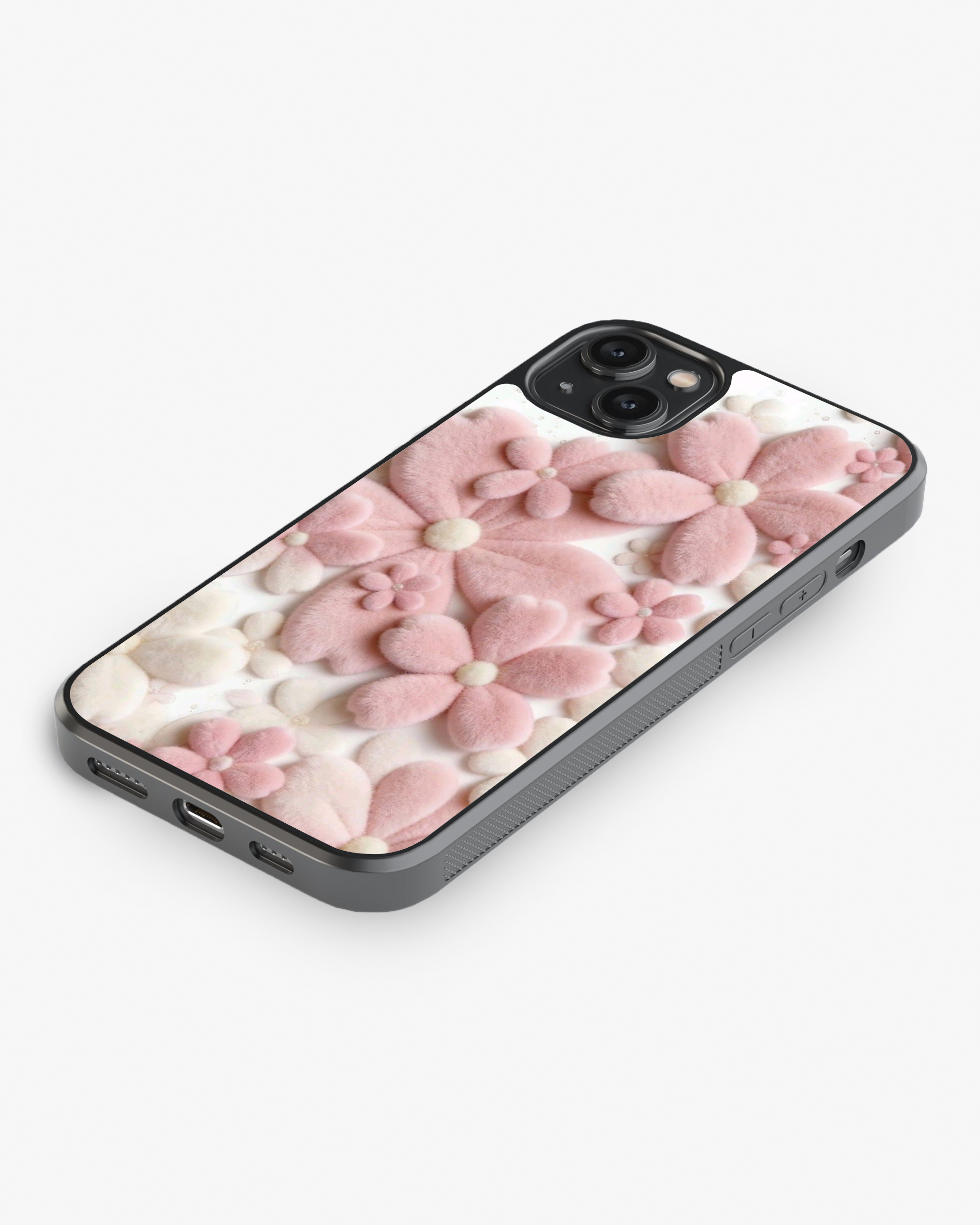 Blush Petals – Soft 3D Pink Floral Premium Case Cover Glass Case