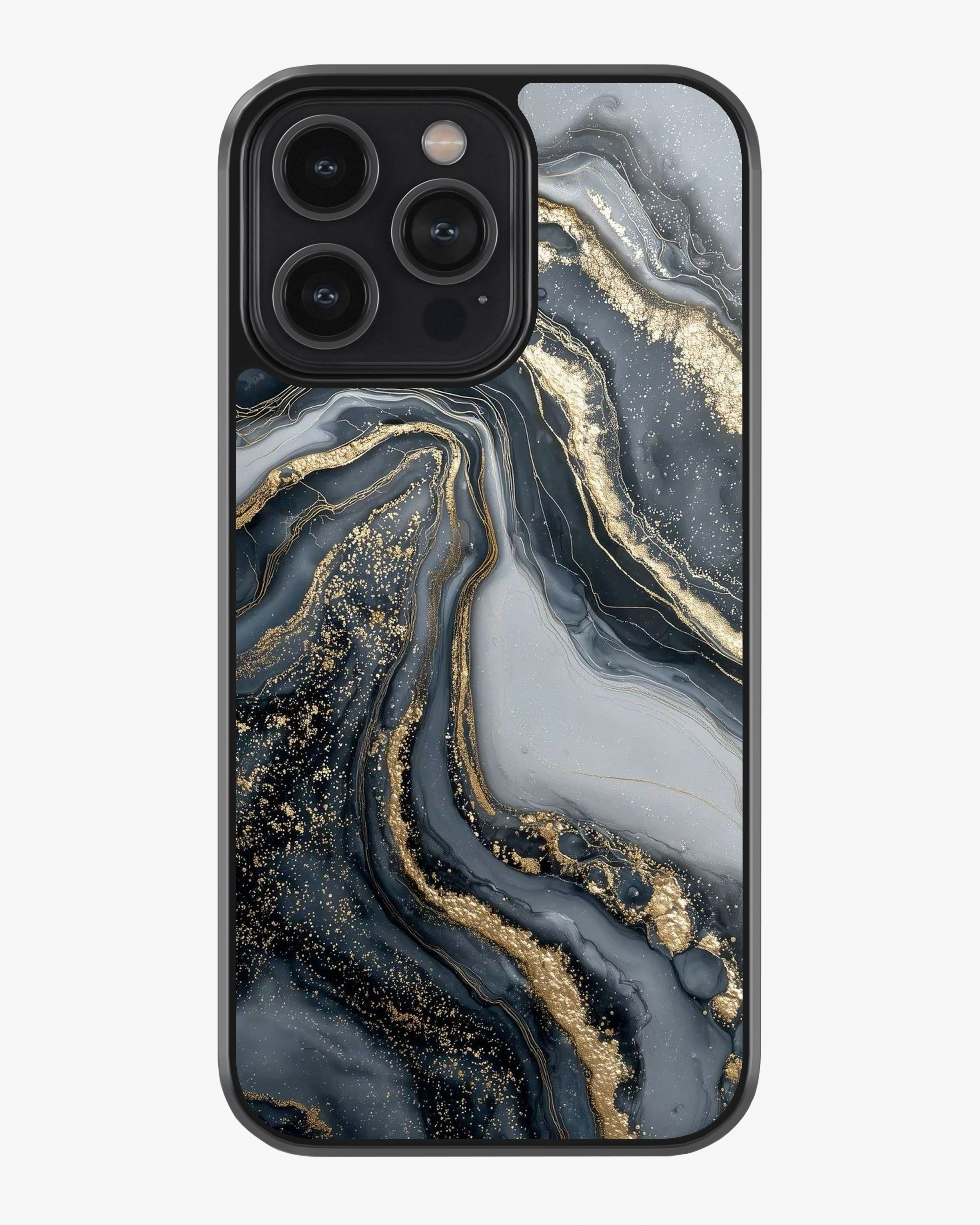 Midnight Gold Marble – Luxury Case Cover Glass Case