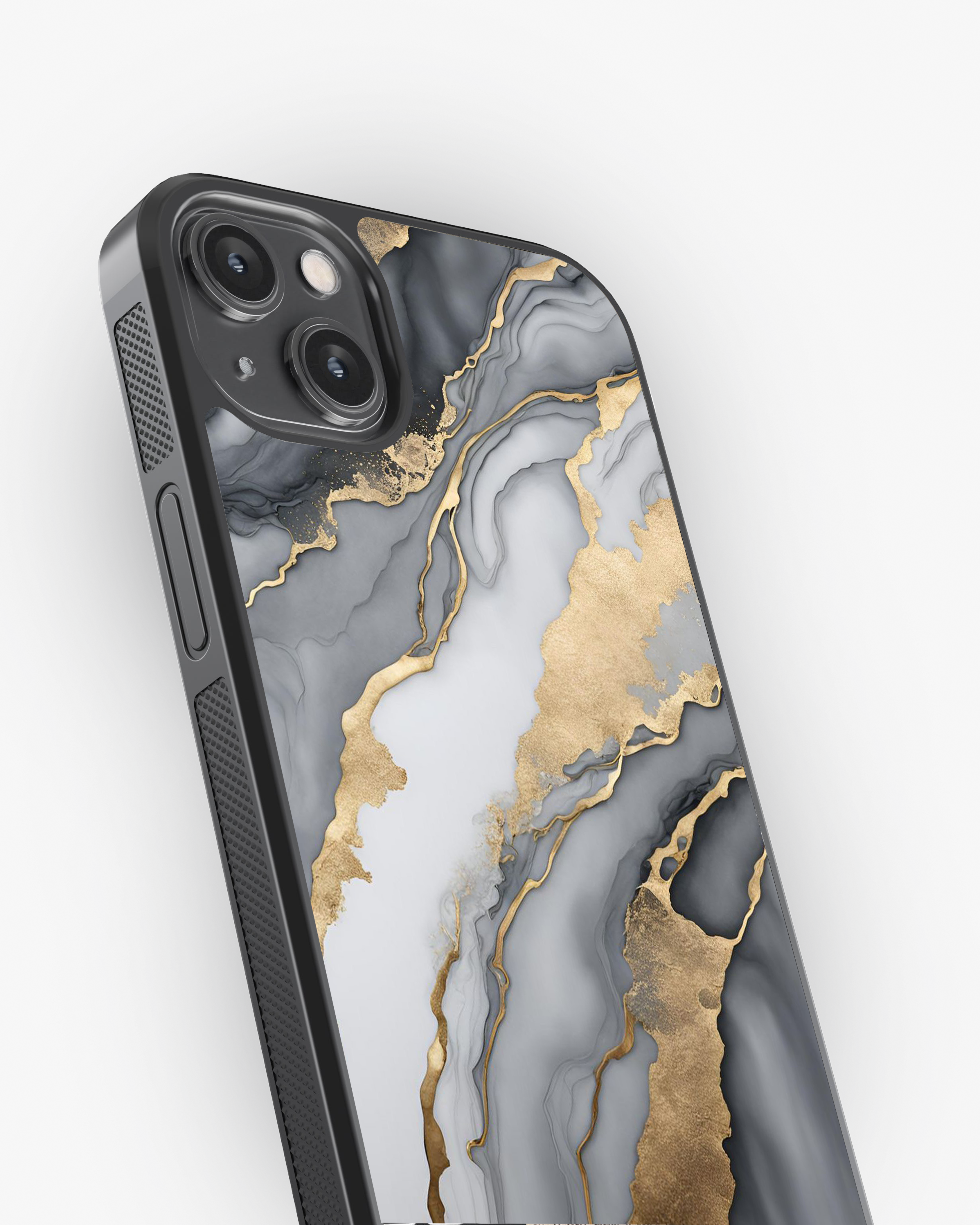 Silver Luxe Marble – Gold Vein Luxury Case Cover Glass Case