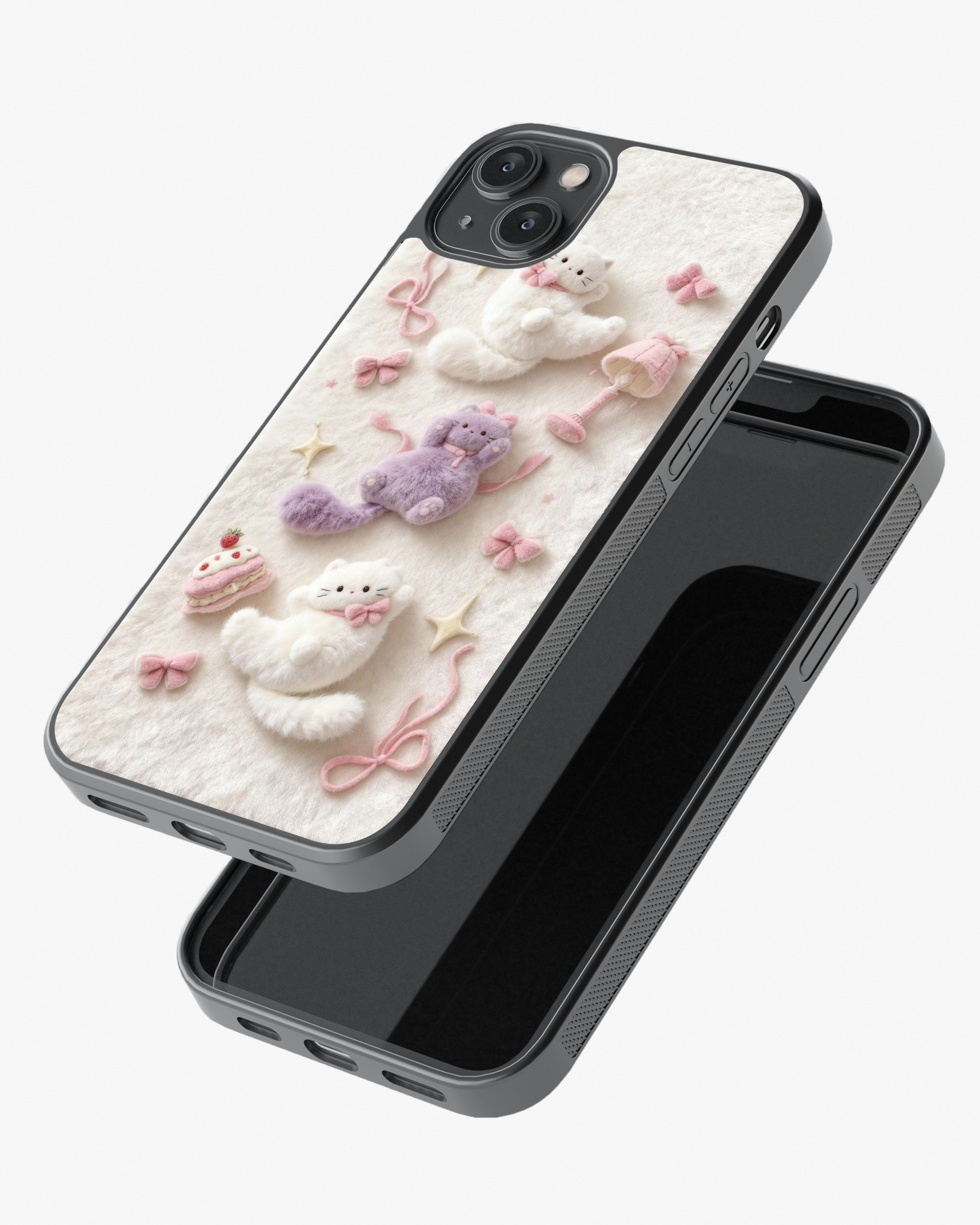 Fluffy Kitty Dreams – Cute Luxury Case Cover Glass Case