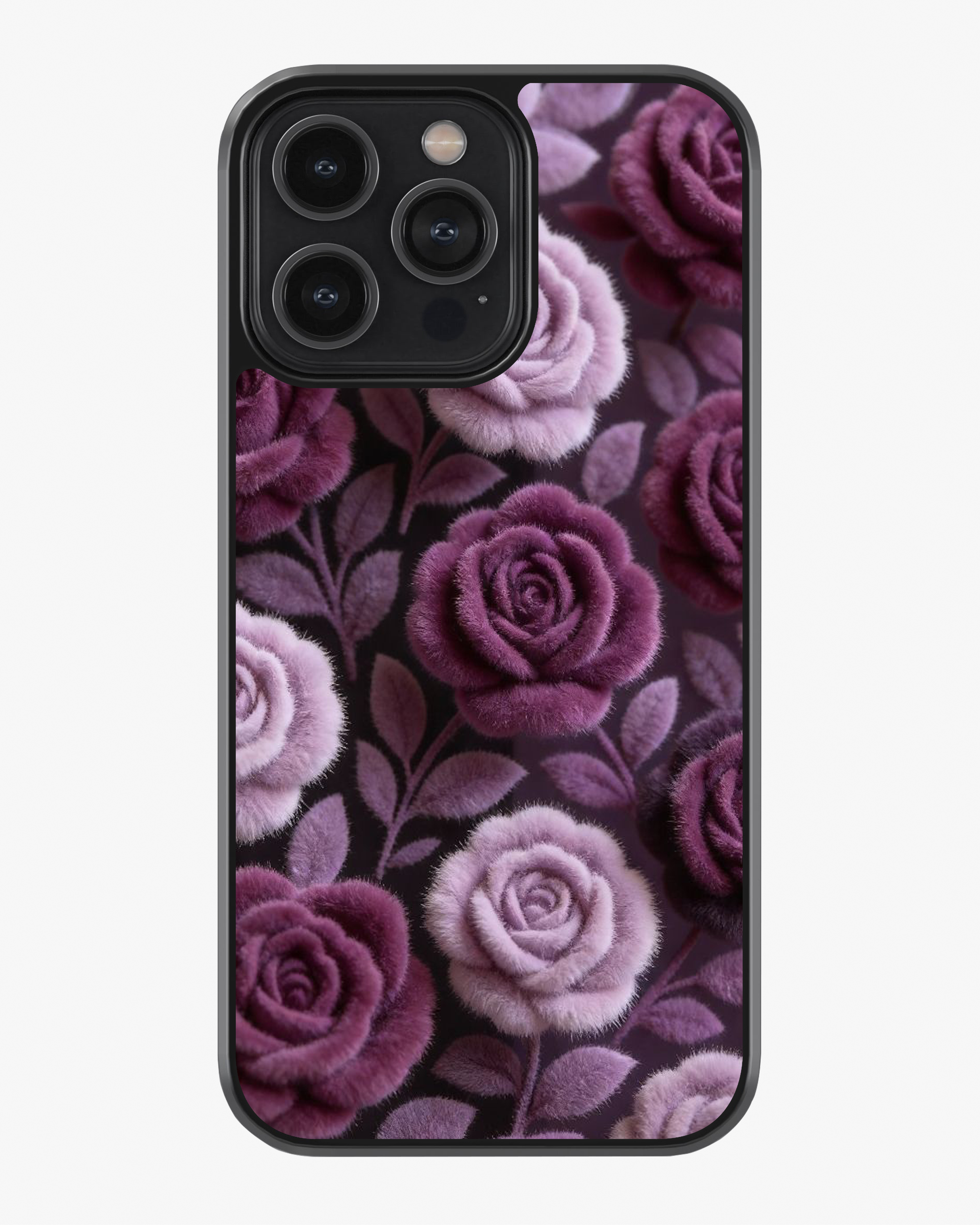 Velvet Purple Rose Floral – Luxury Aesthetic Case Cover Glass Case