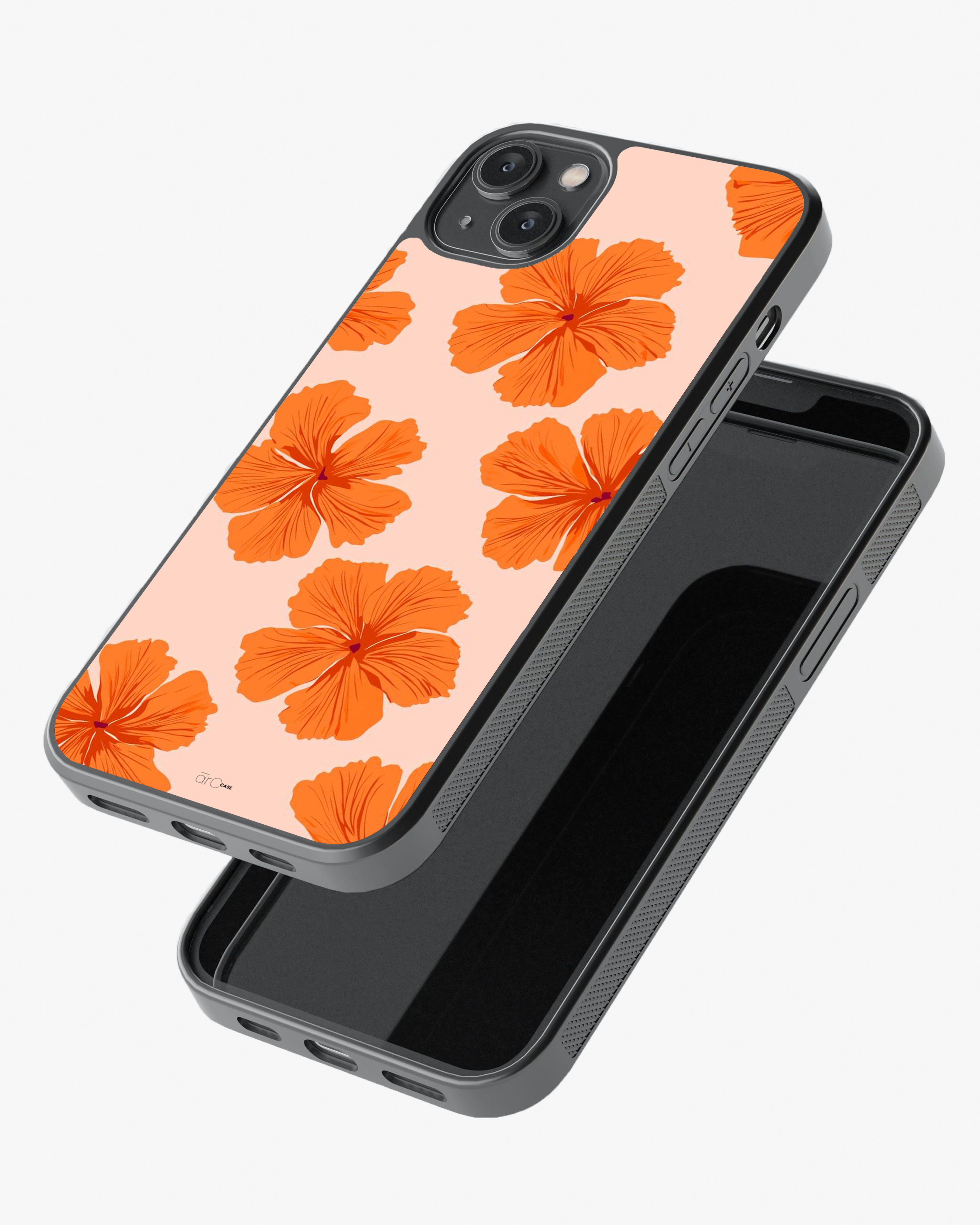 Tropical Bloom – Orange Hibiscus Minimal Floral Premium Case Cover Glass Case