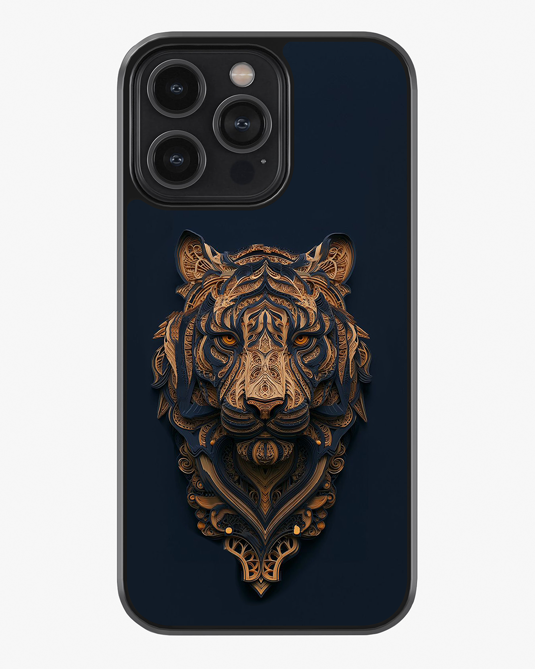 Golden Warrior Tiger Case Cover Glass Case