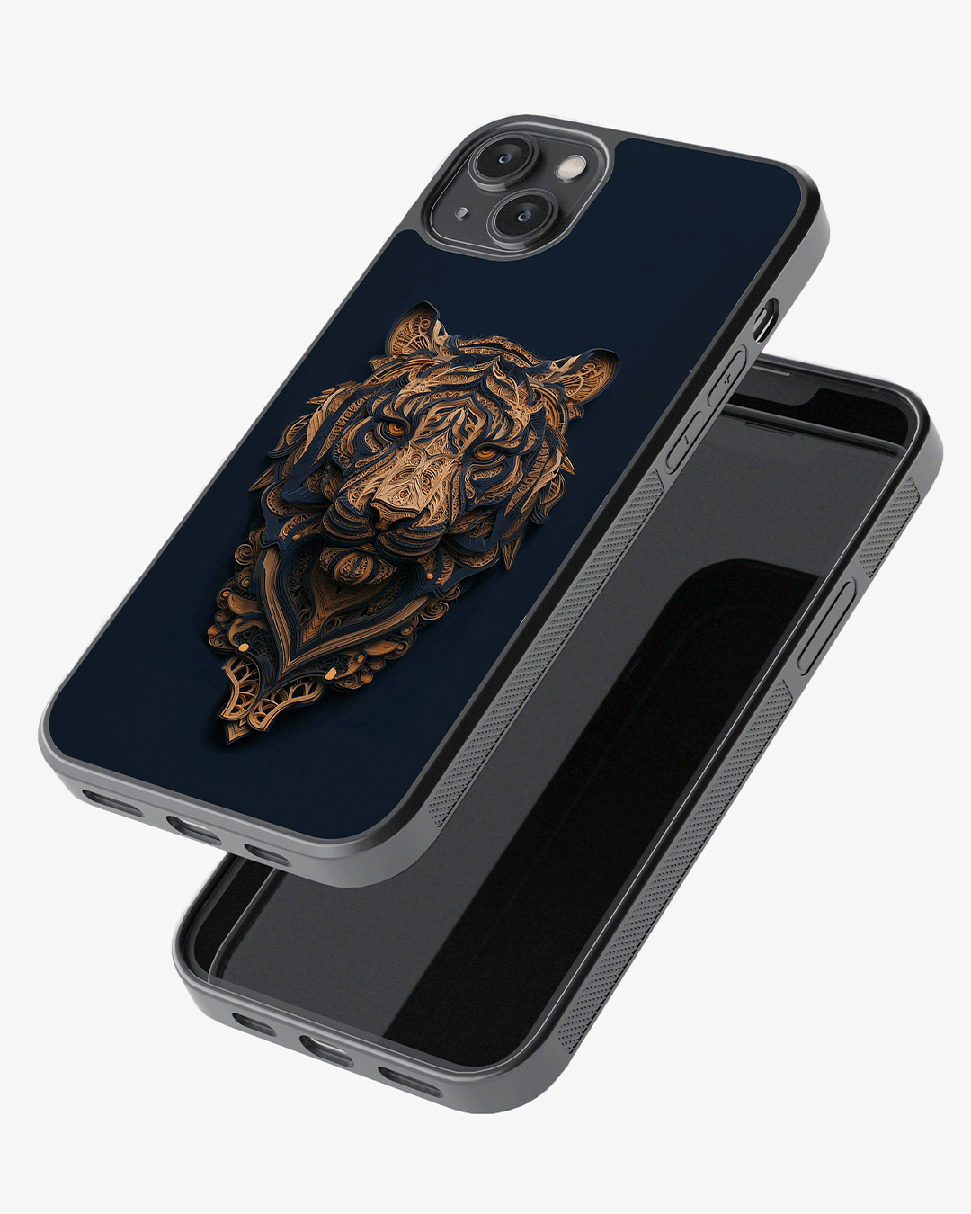 Golden Warrior Tiger Case Cover Glass Case