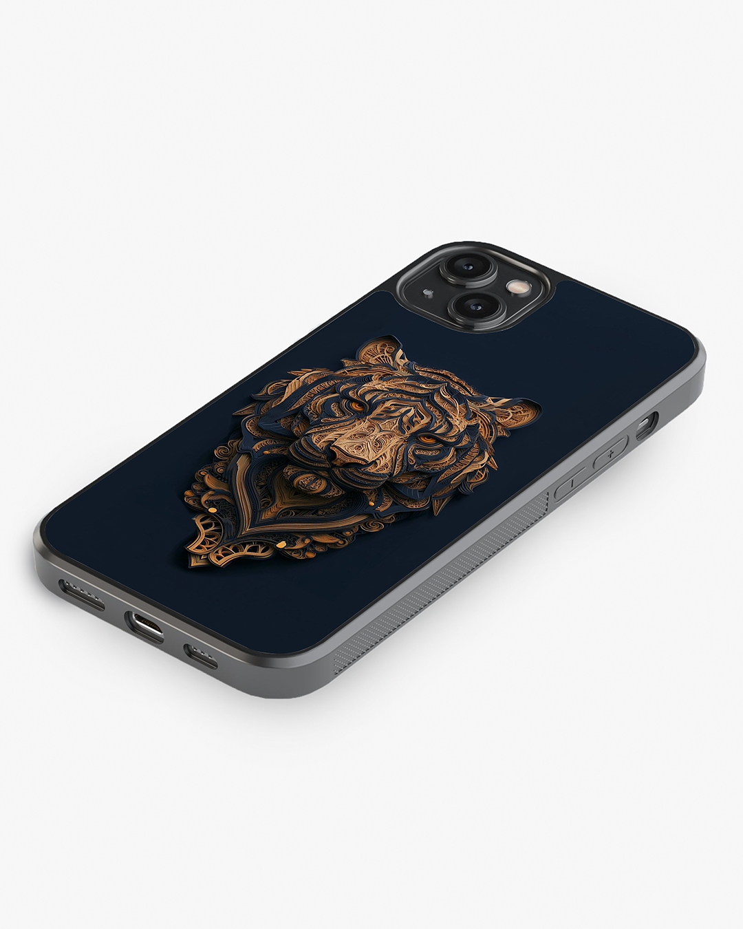 Golden Warrior Tiger Case Cover Glass Case