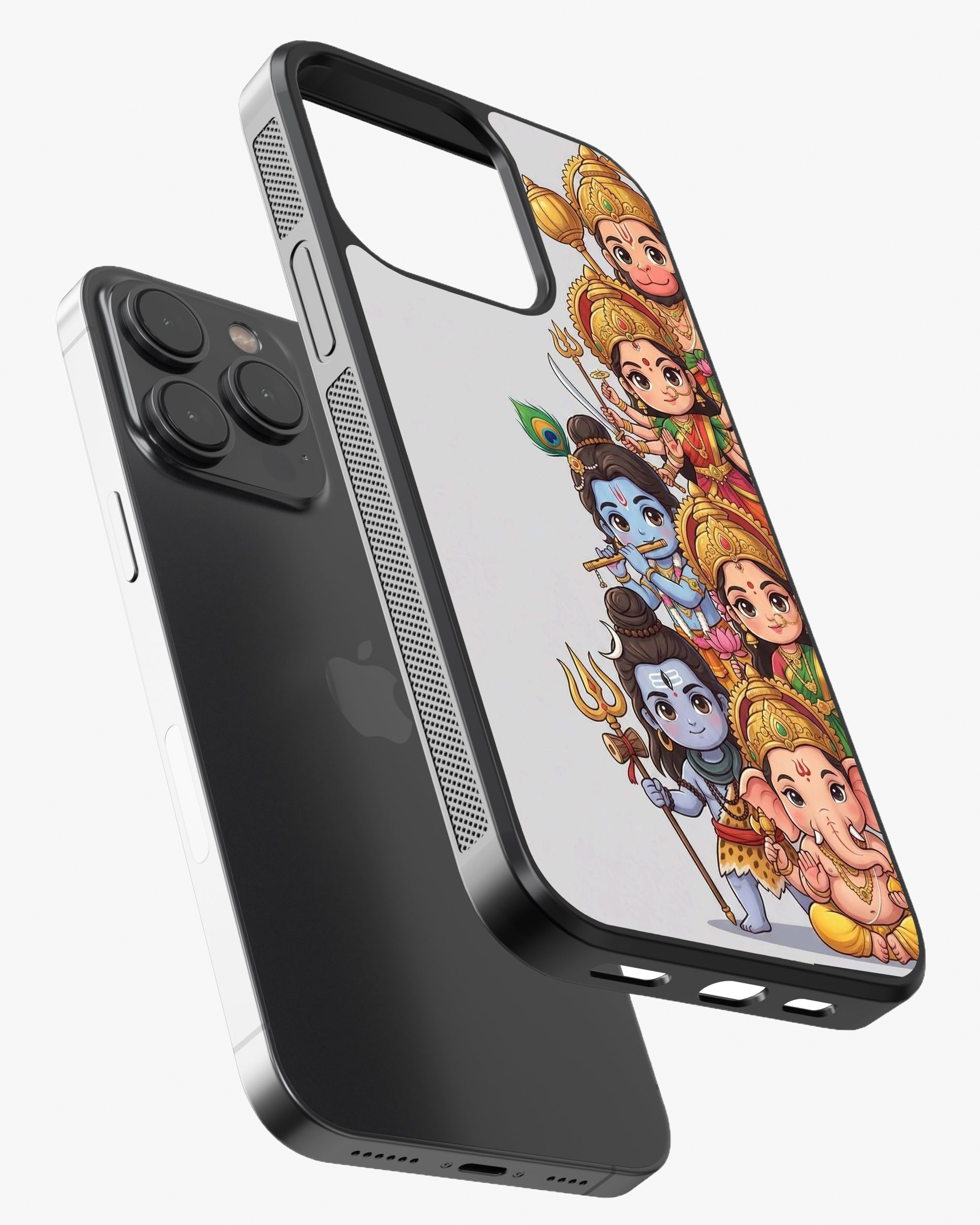 Cute God Squad Case – Divine Cartoon Vibes Cover Glass Case