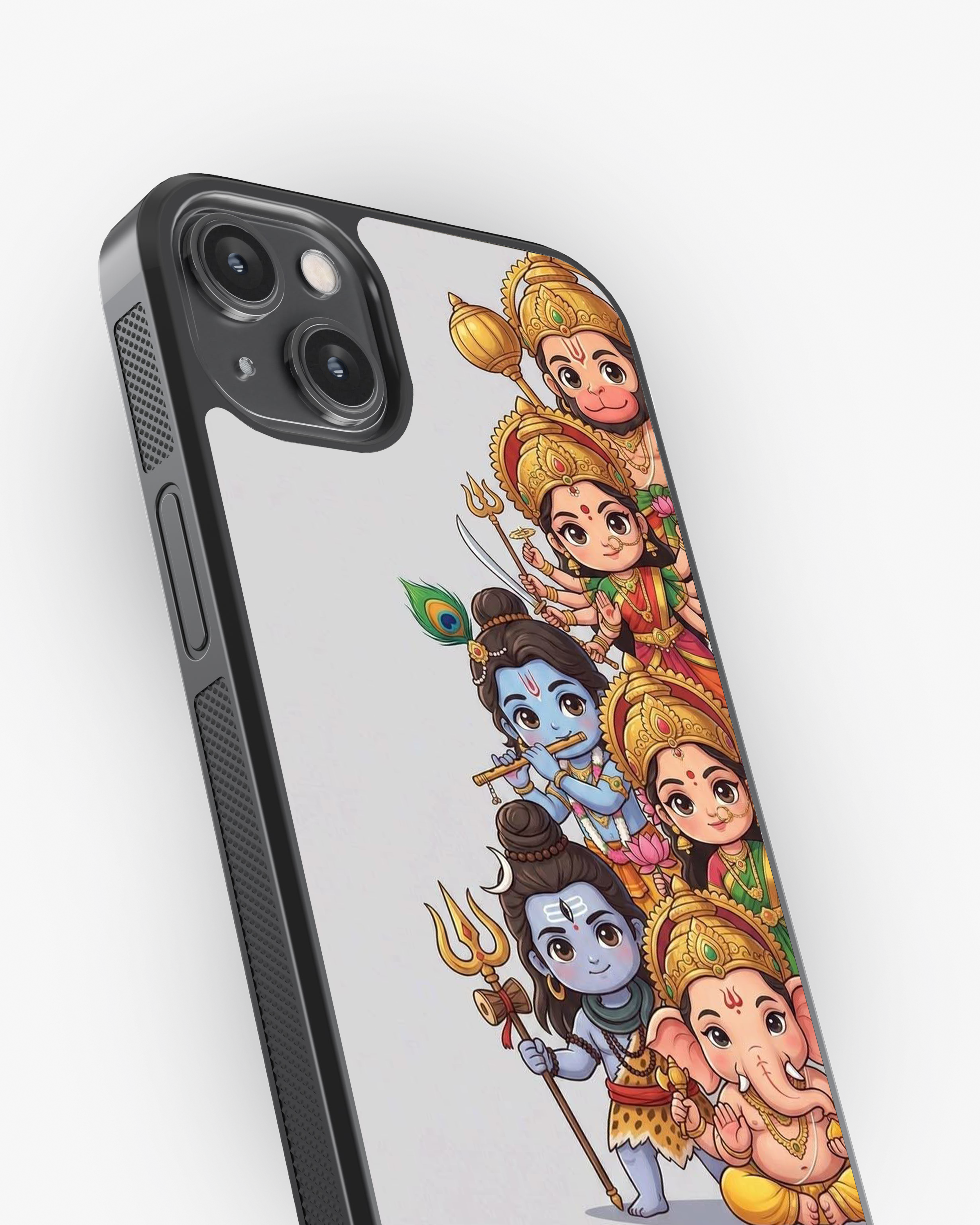Cute God Squad Case – Divine Cartoon Vibes Cover Glass Case