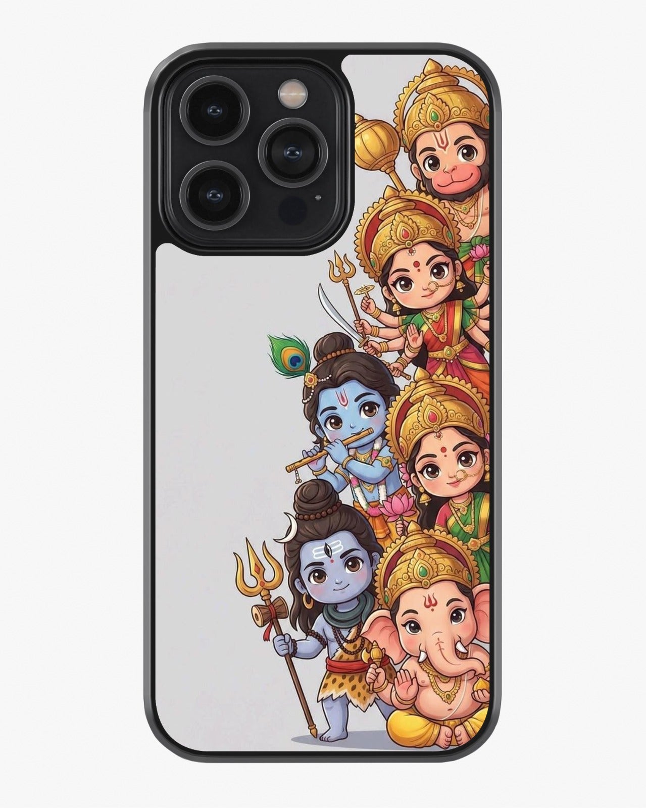 Cute God Squad Case – Divine Cartoon Vibes Cover Glass Case