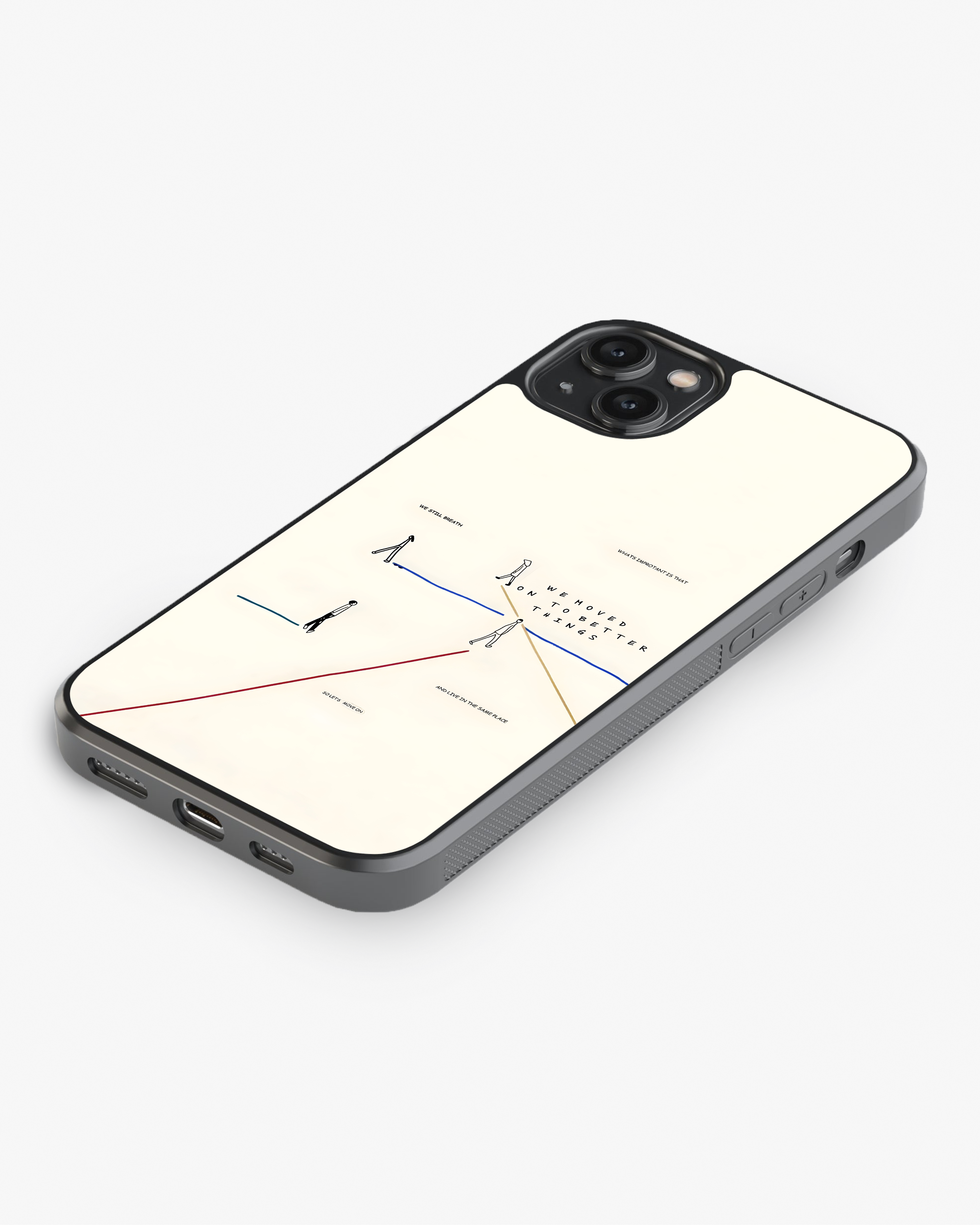 Aesthetic Minimal Line Phone Glass Case