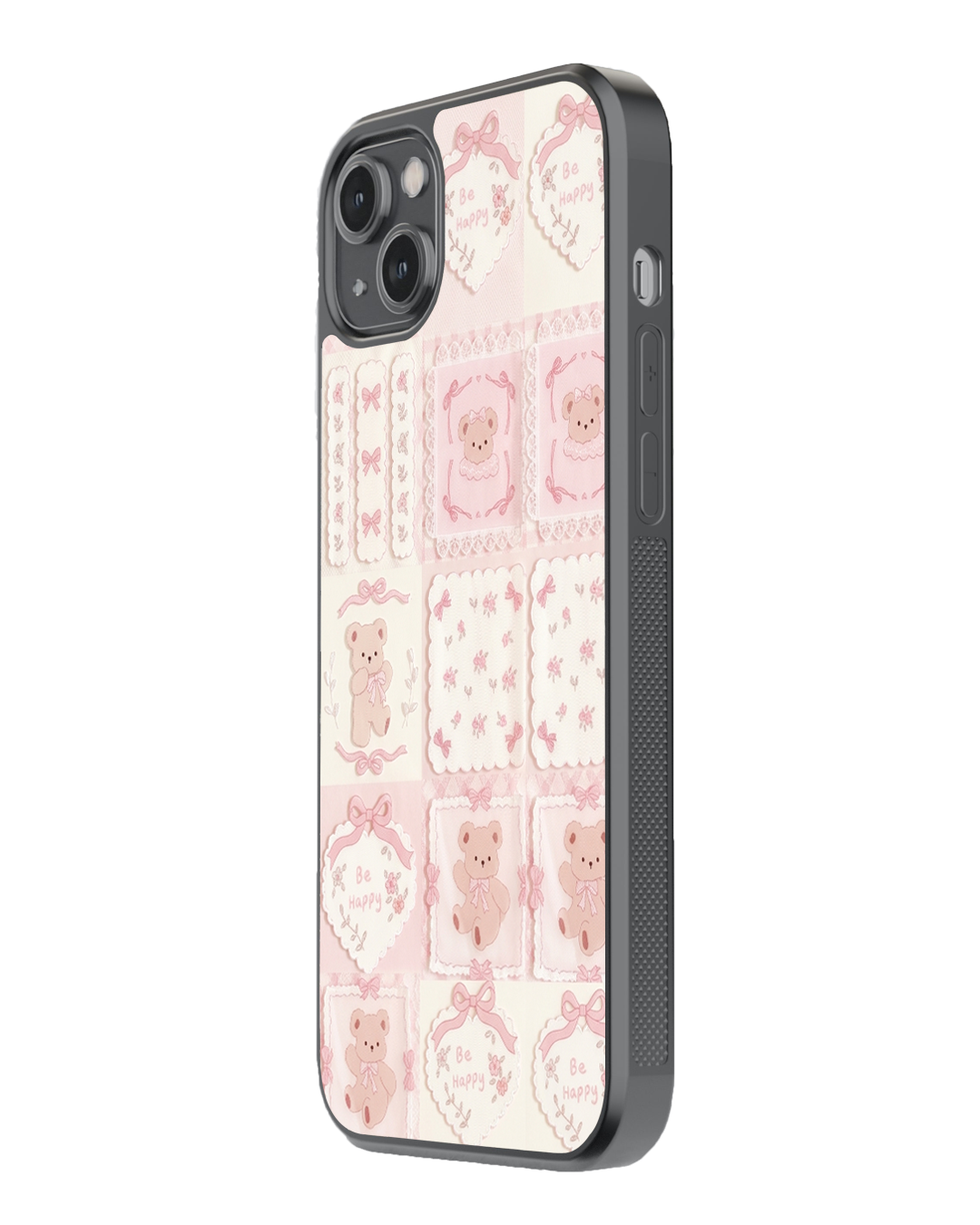 Cute Teddy Aesthetic Glass Case