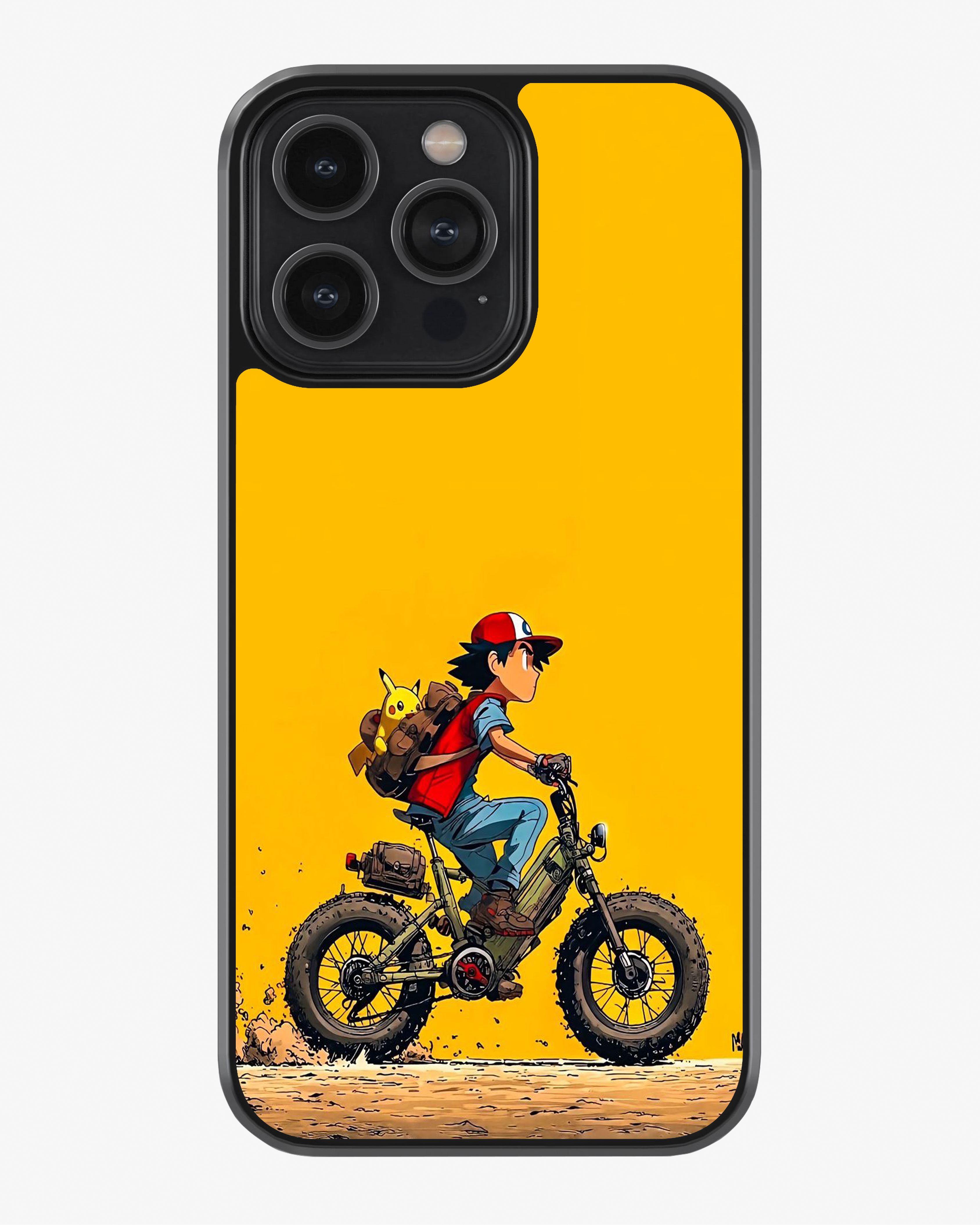 Pikachu & Rider Adventure Phone Cover Glass Case
