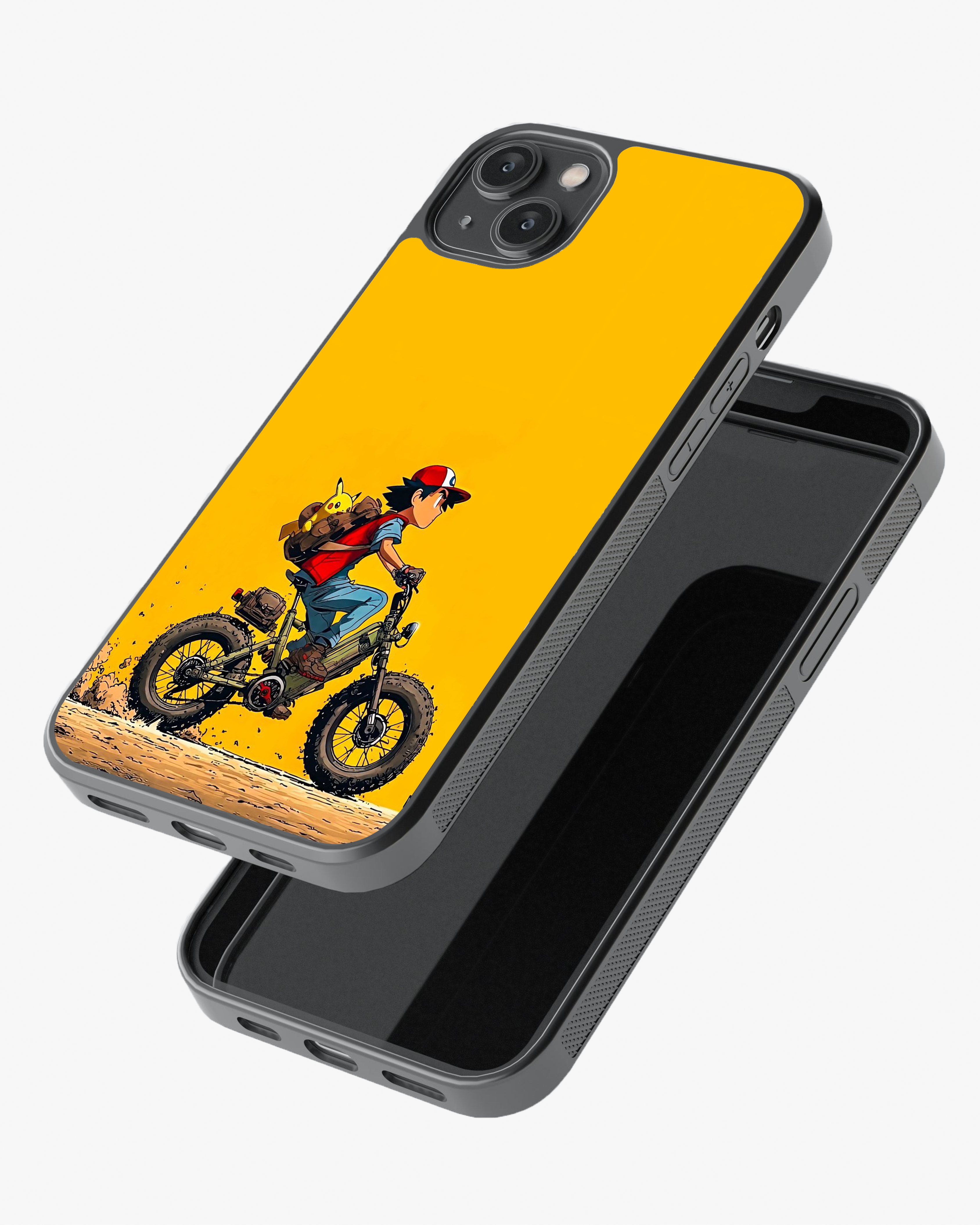 Pikachu & Rider Adventure Phone Cover Glass Case