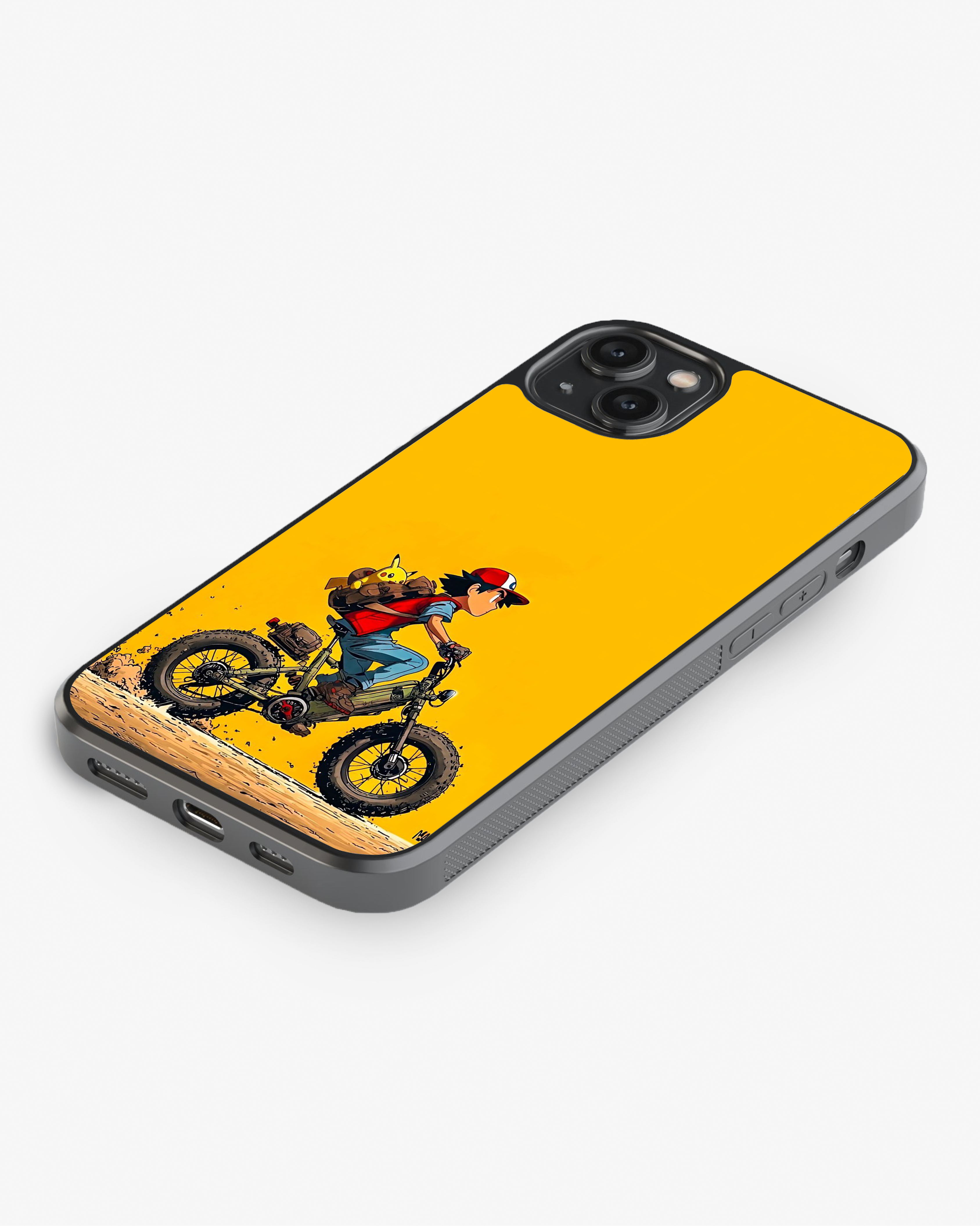 Pikachu & Rider Adventure Phone Cover Glass Case