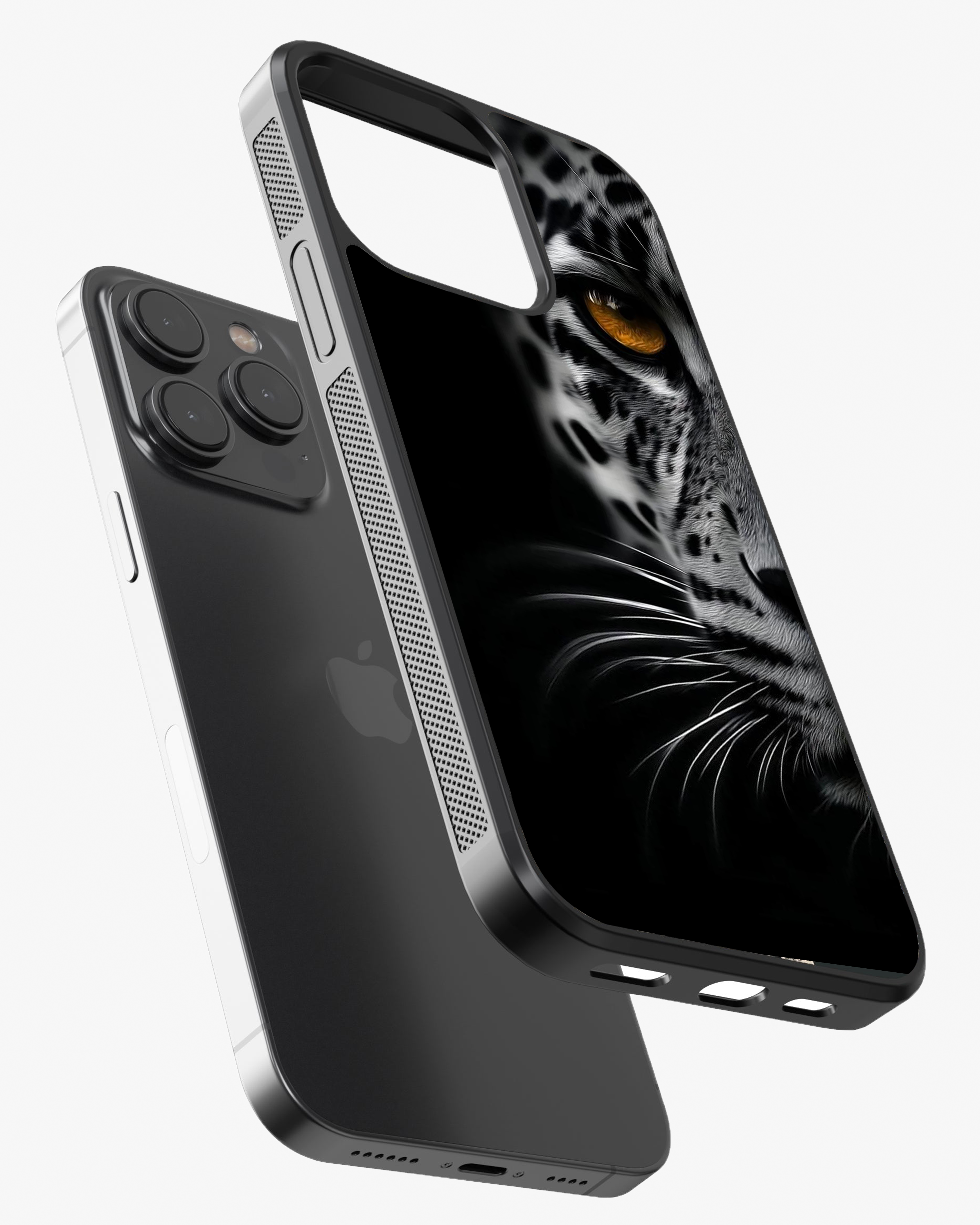 Midnight Leopard Premium Cover Glass Case