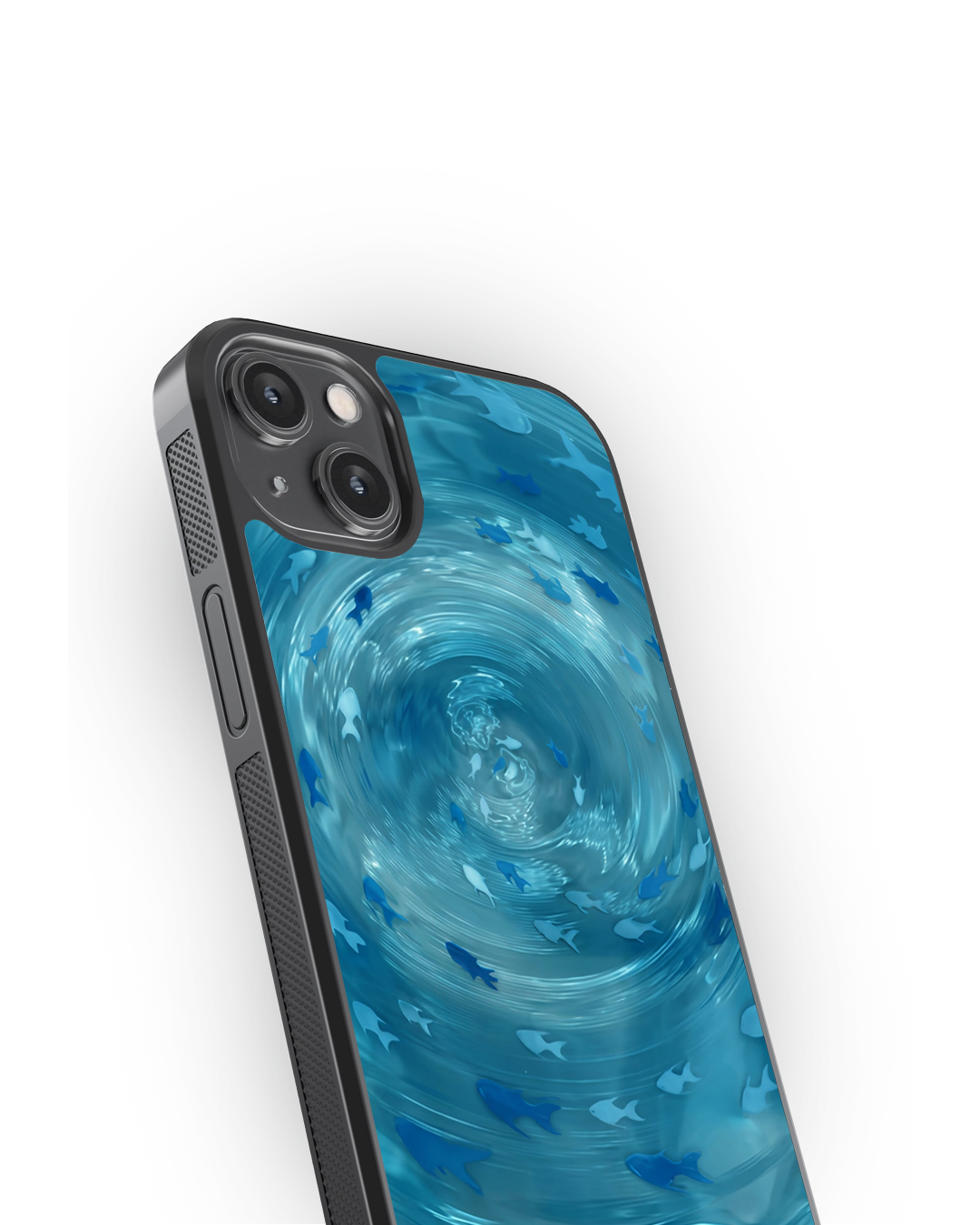 Ocean Swirl Aesthetic Glass Case