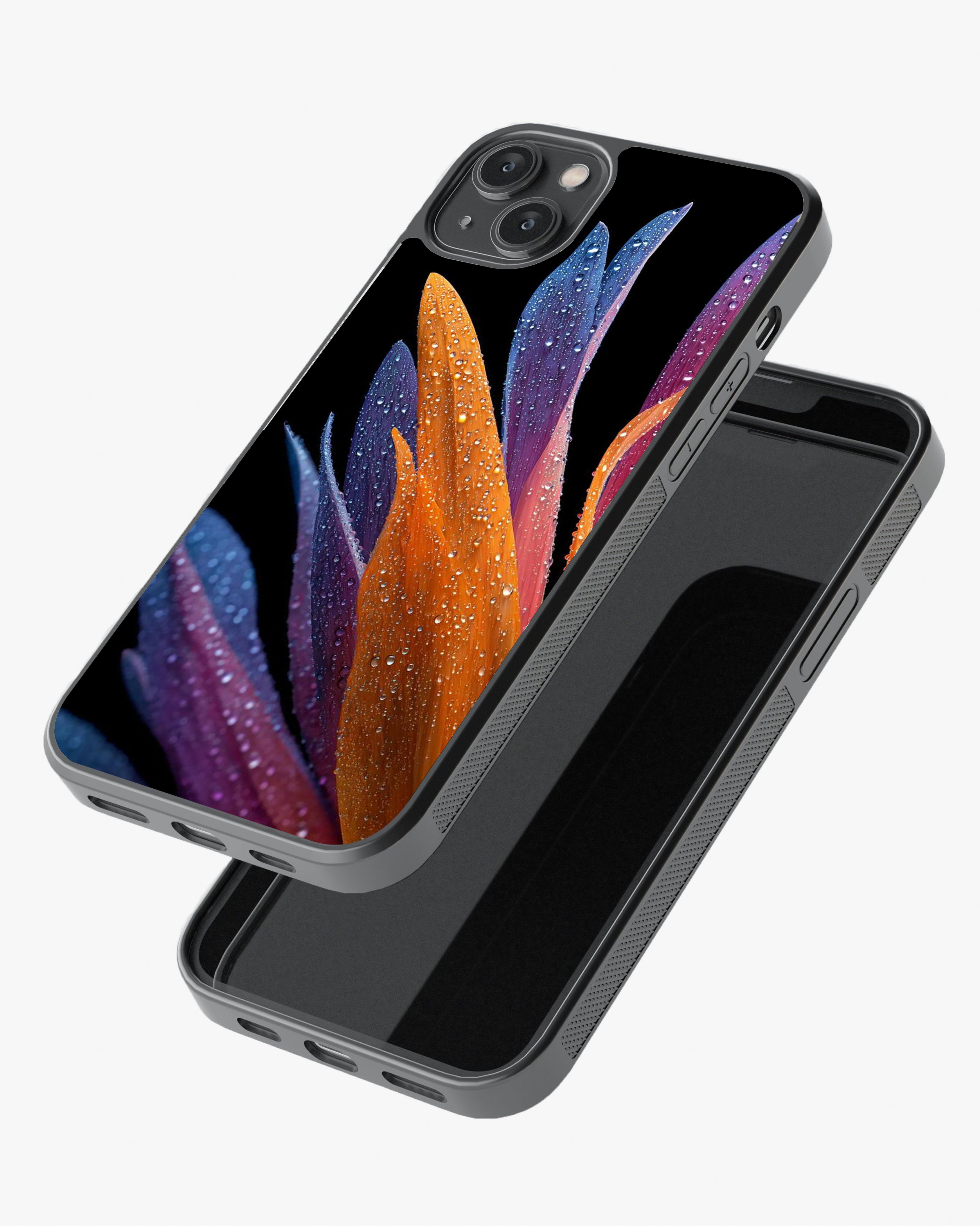 Vibrant Bloom Case – Color Splash Aesthetic Cover Glass Case
