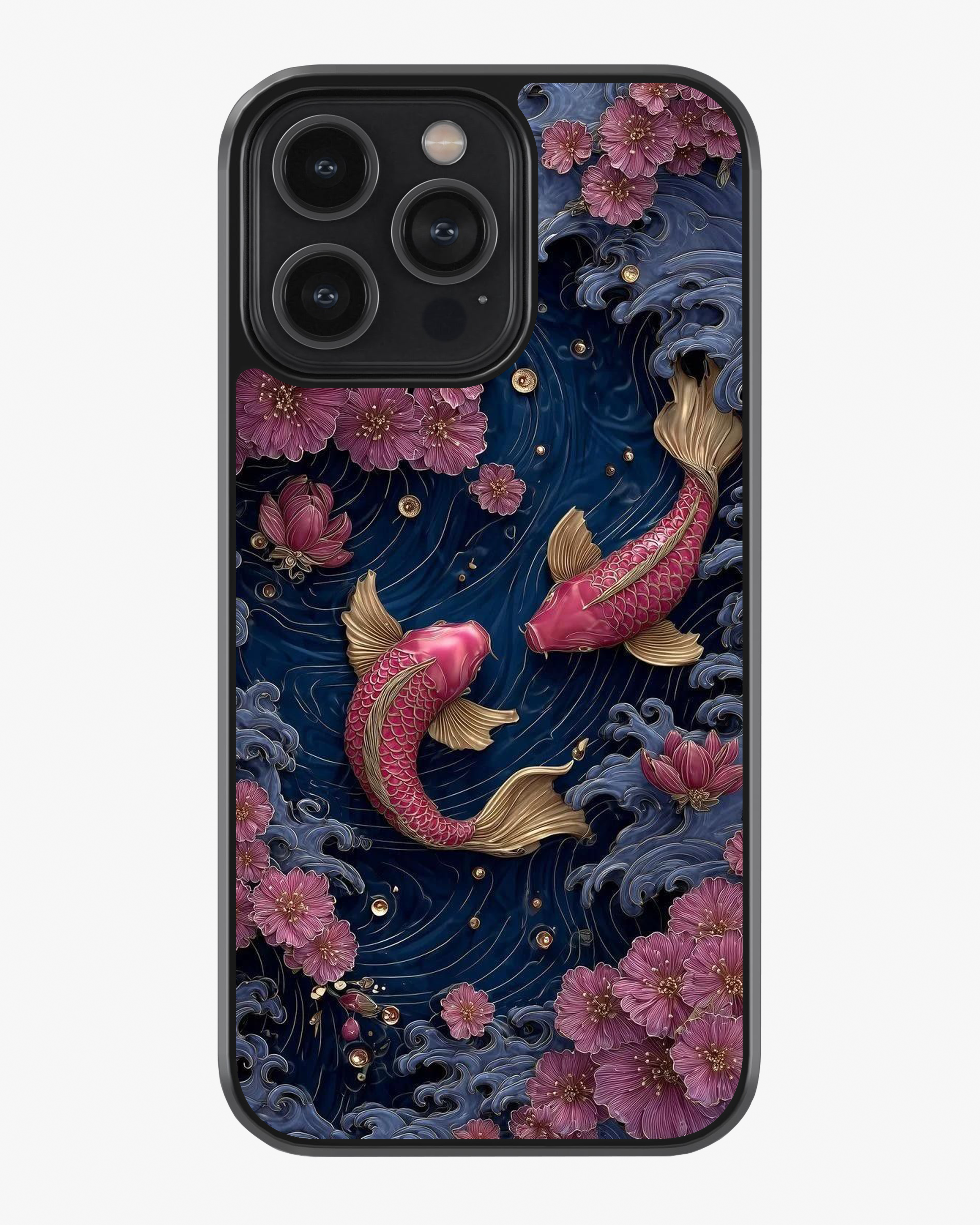 Royal Koi Fish Art Case Cover Glass Case