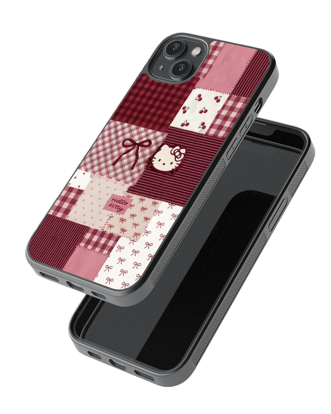 Hello Kitty Patchwork Glass Case