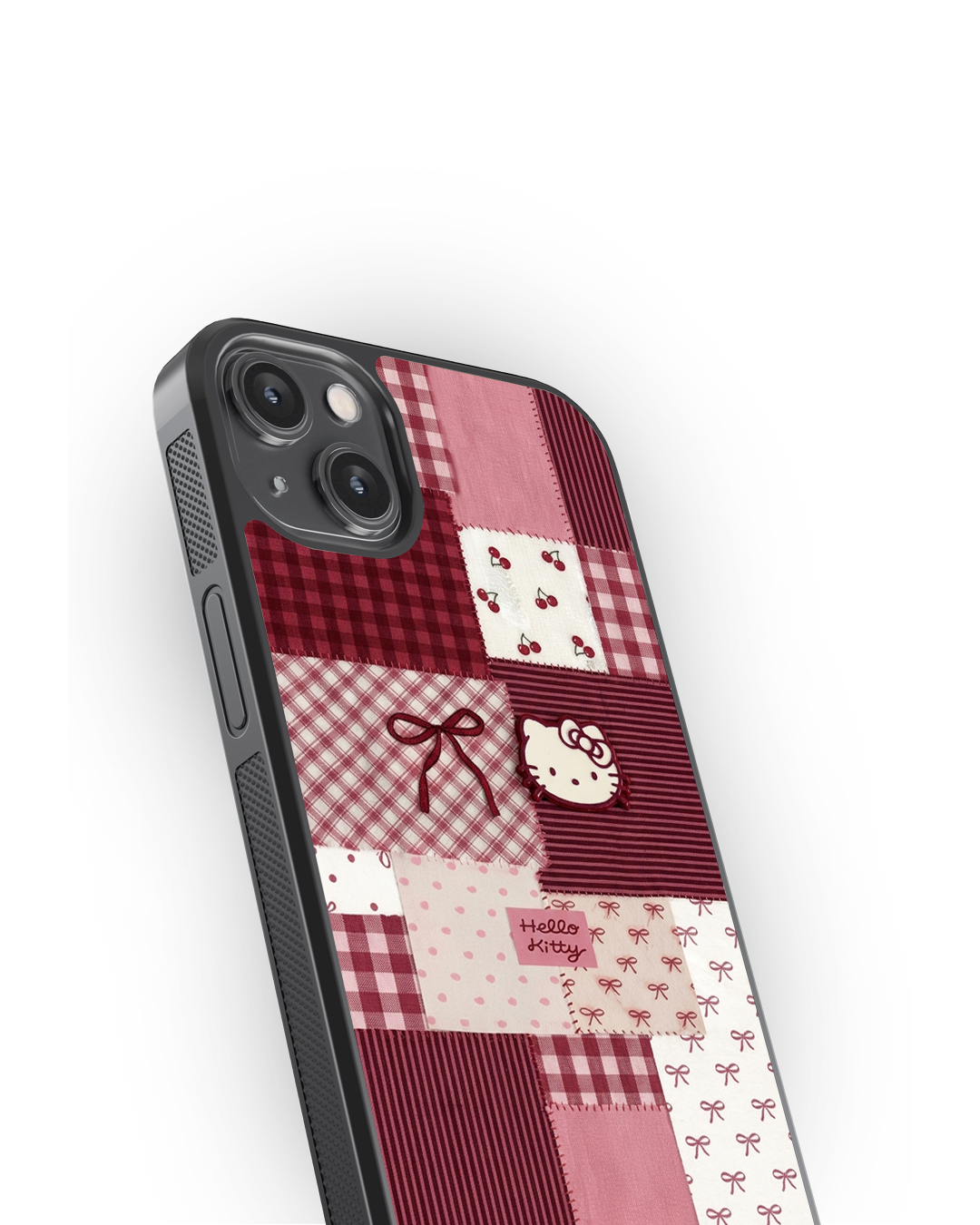 Hello Kitty Patchwork Glass Case