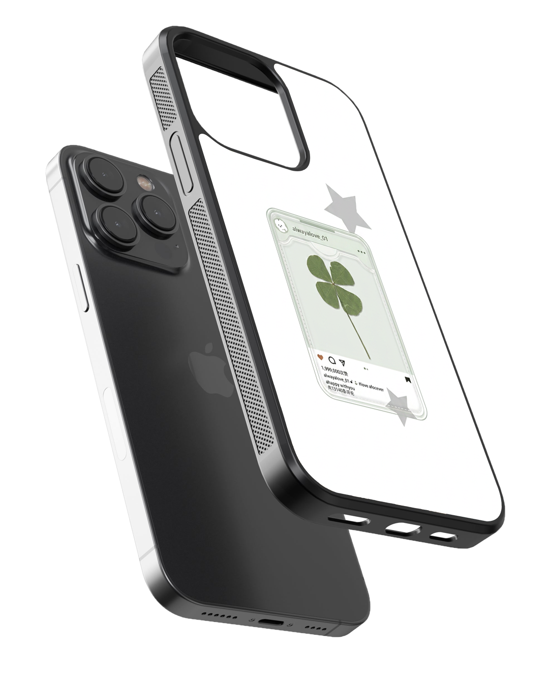Lucky Clover Aesthetic Glass Case