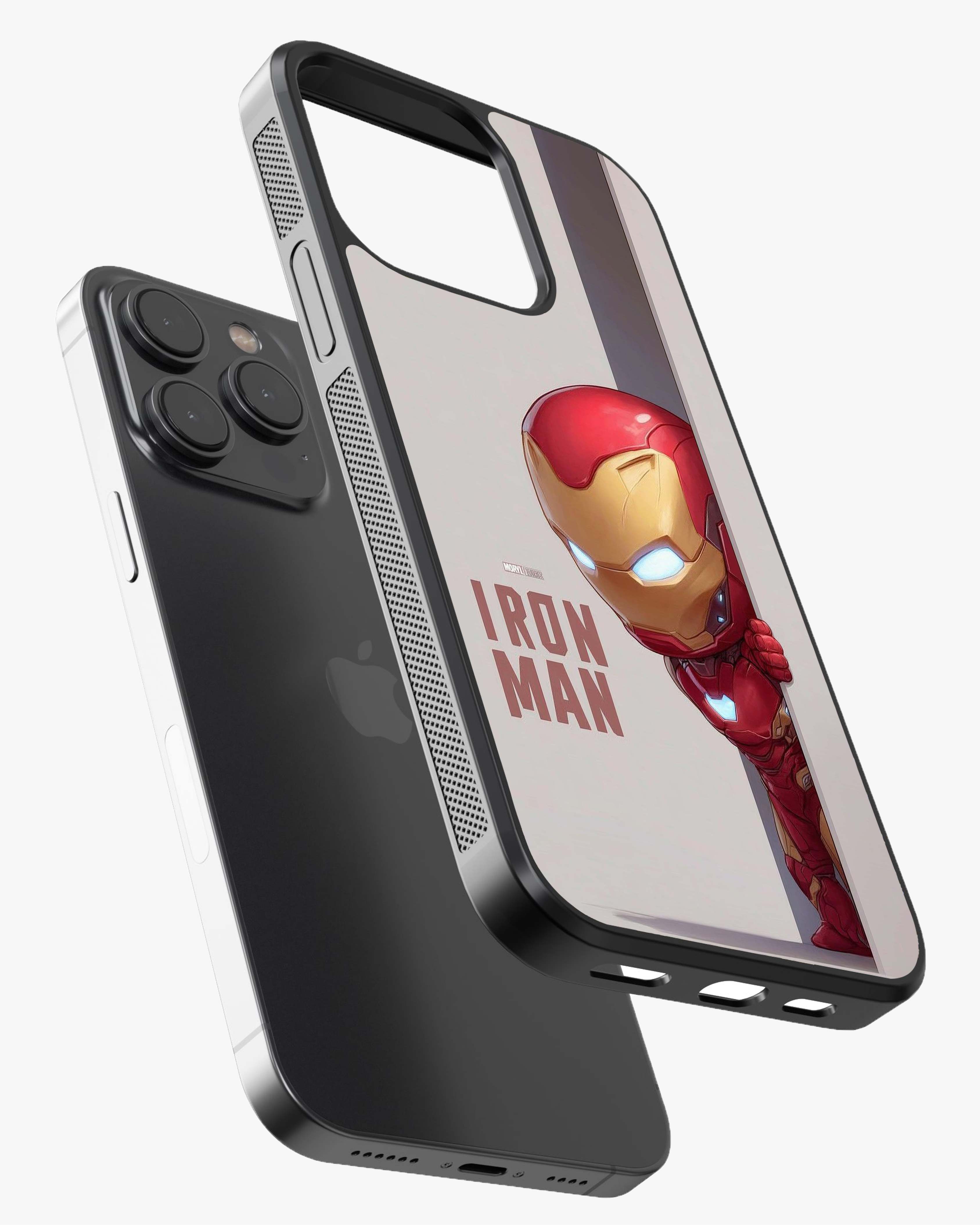 Peek-a-Boo Iron Man Case – Cute Look, Powerful Style Cover Glass Case