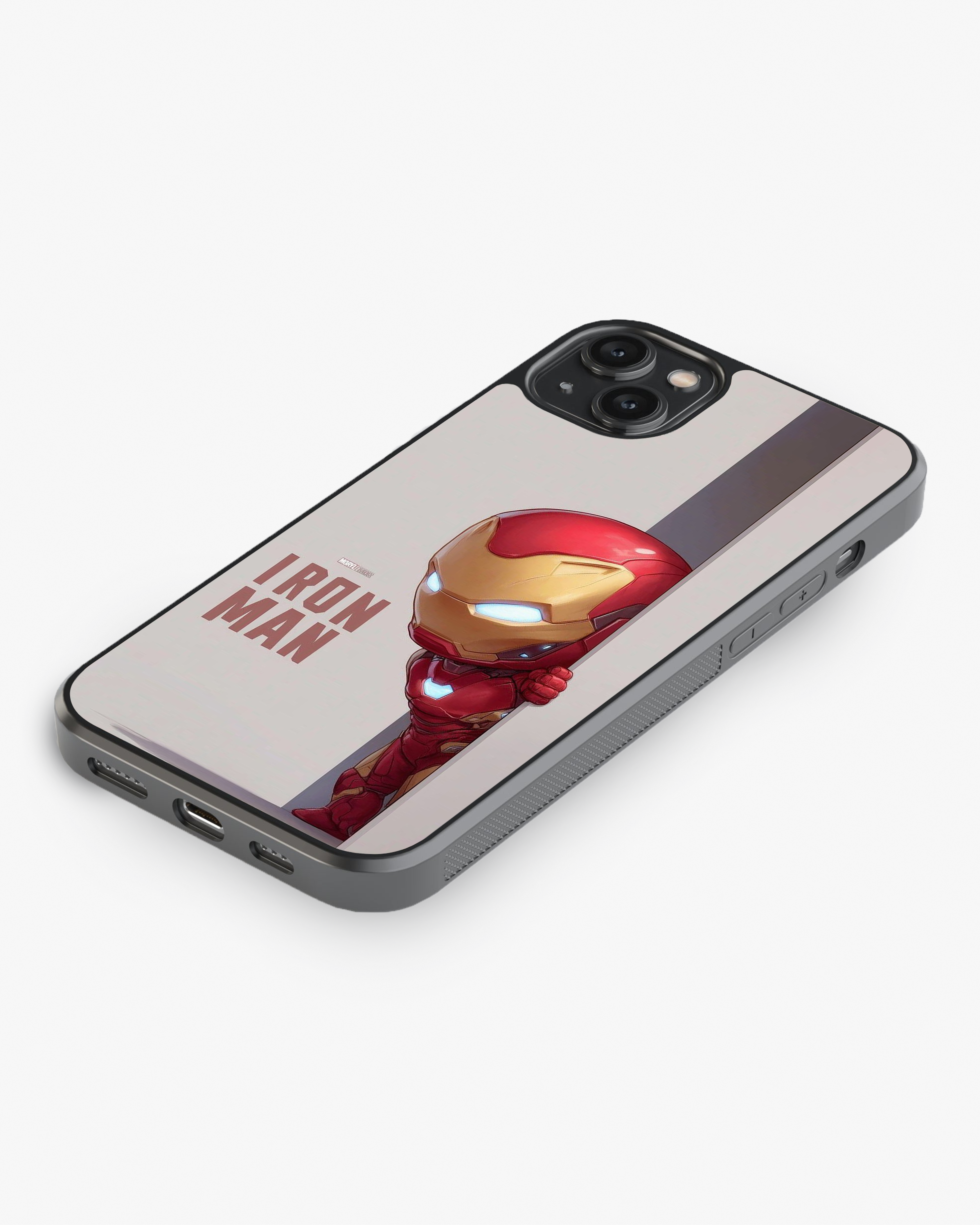 Peek-a-Boo Iron Man Case – Cute Look, Powerful Style Cover Glass Case