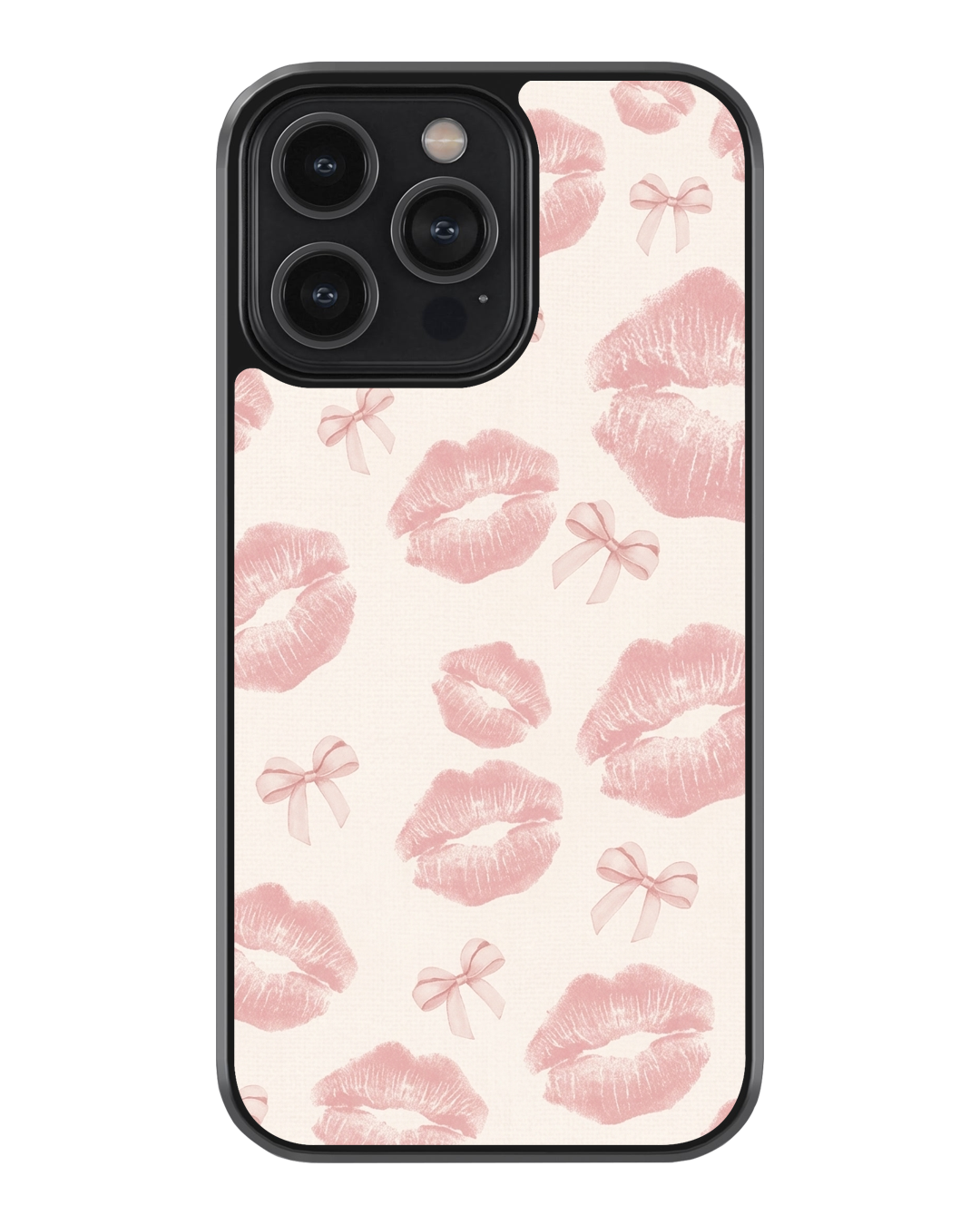 Pink Lips Aesthetic Glass Case