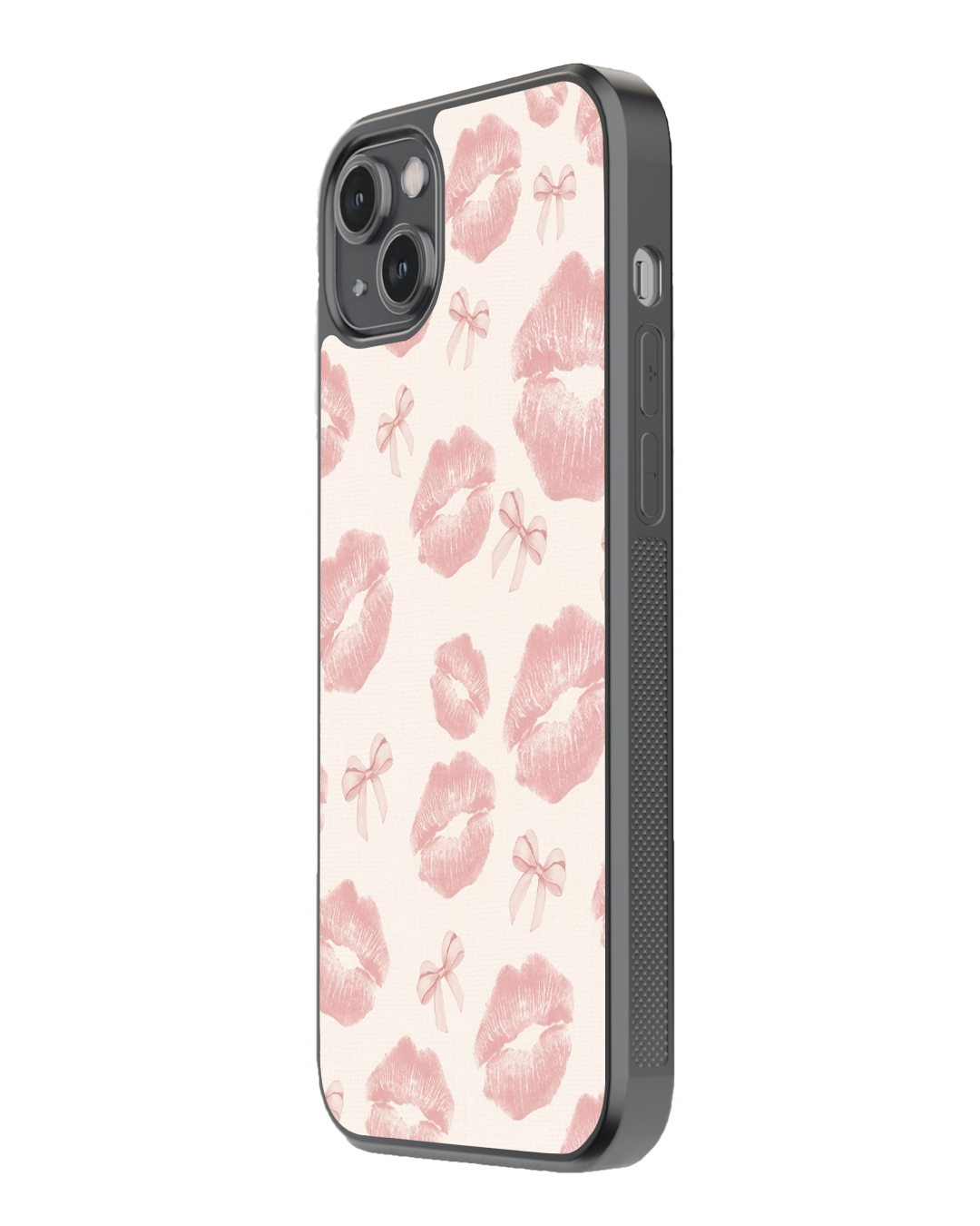 Pink Lips Aesthetic Glass Case