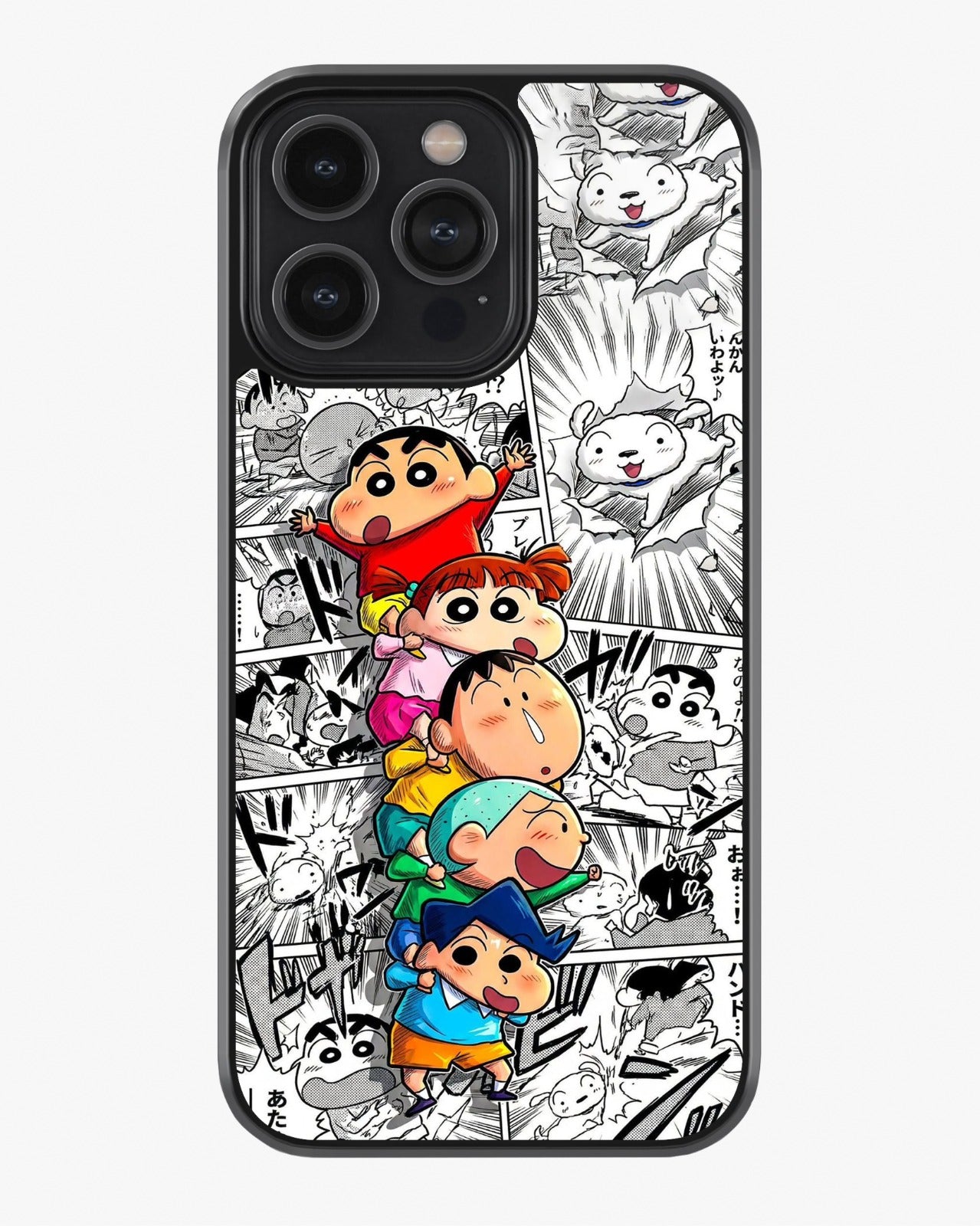 Shinchan Squad Chaos – Full Masti Mode On Cover Glass Case