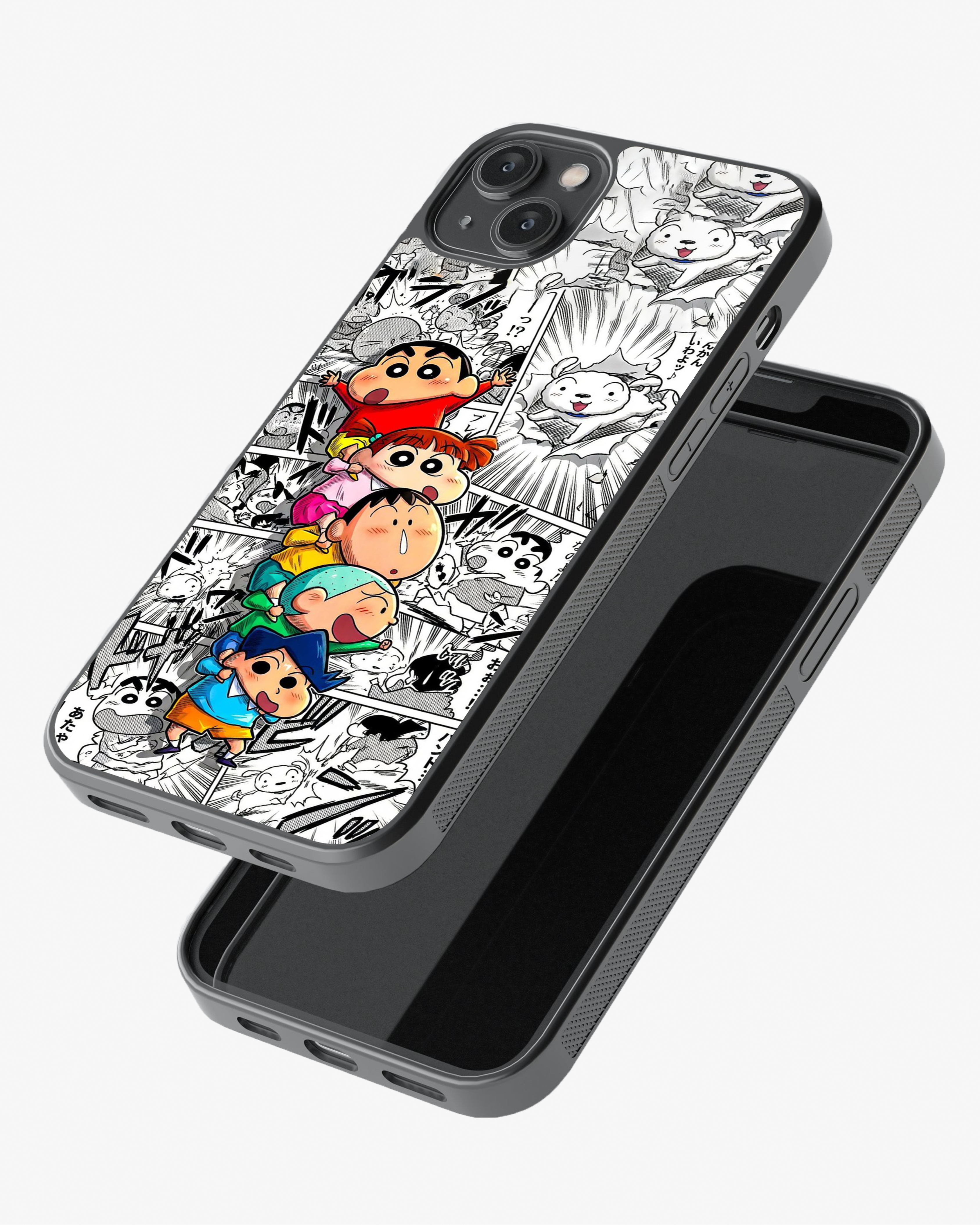 Shinchan Squad Chaos – Full Masti Mode On Cover Glass Case