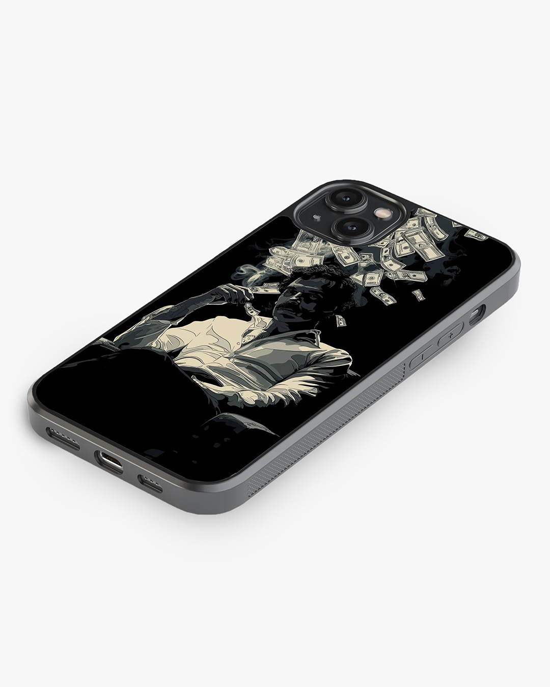 Midnight Money Power Phone Cover Glass Case