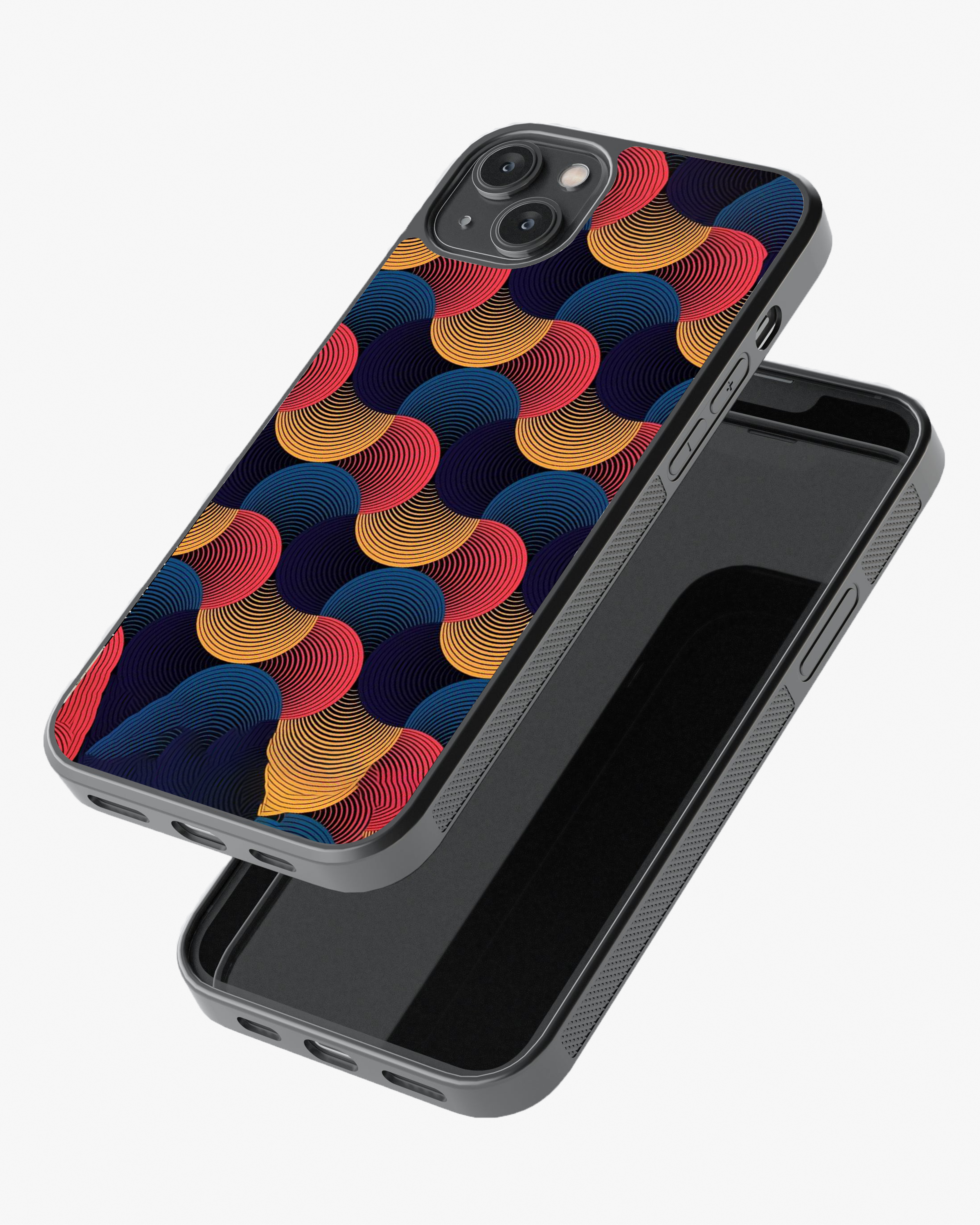 Abstract Retro Wave Pattern Premium Cover Glass Case