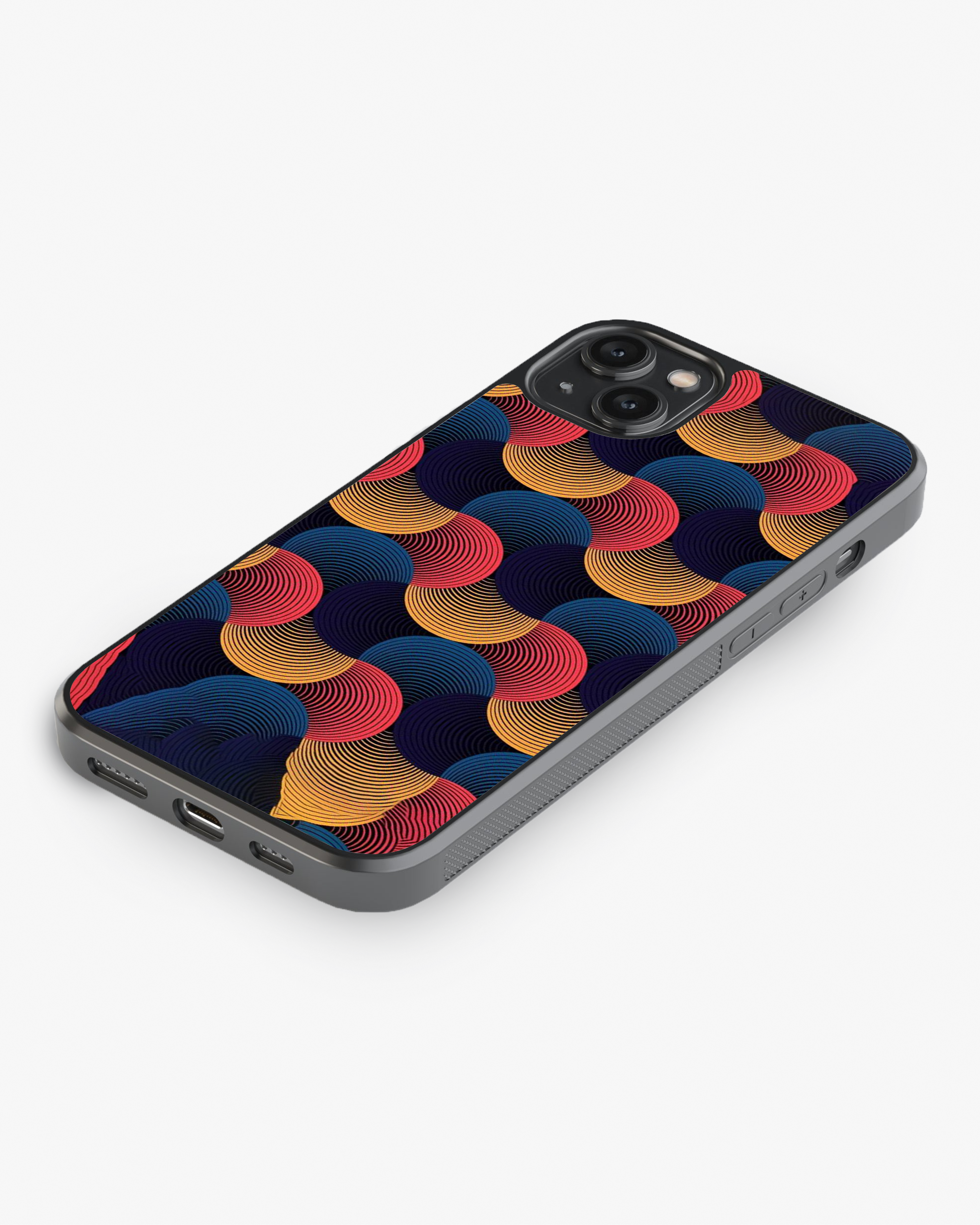 Abstract Retro Wave Pattern Premium Cover Glass Case