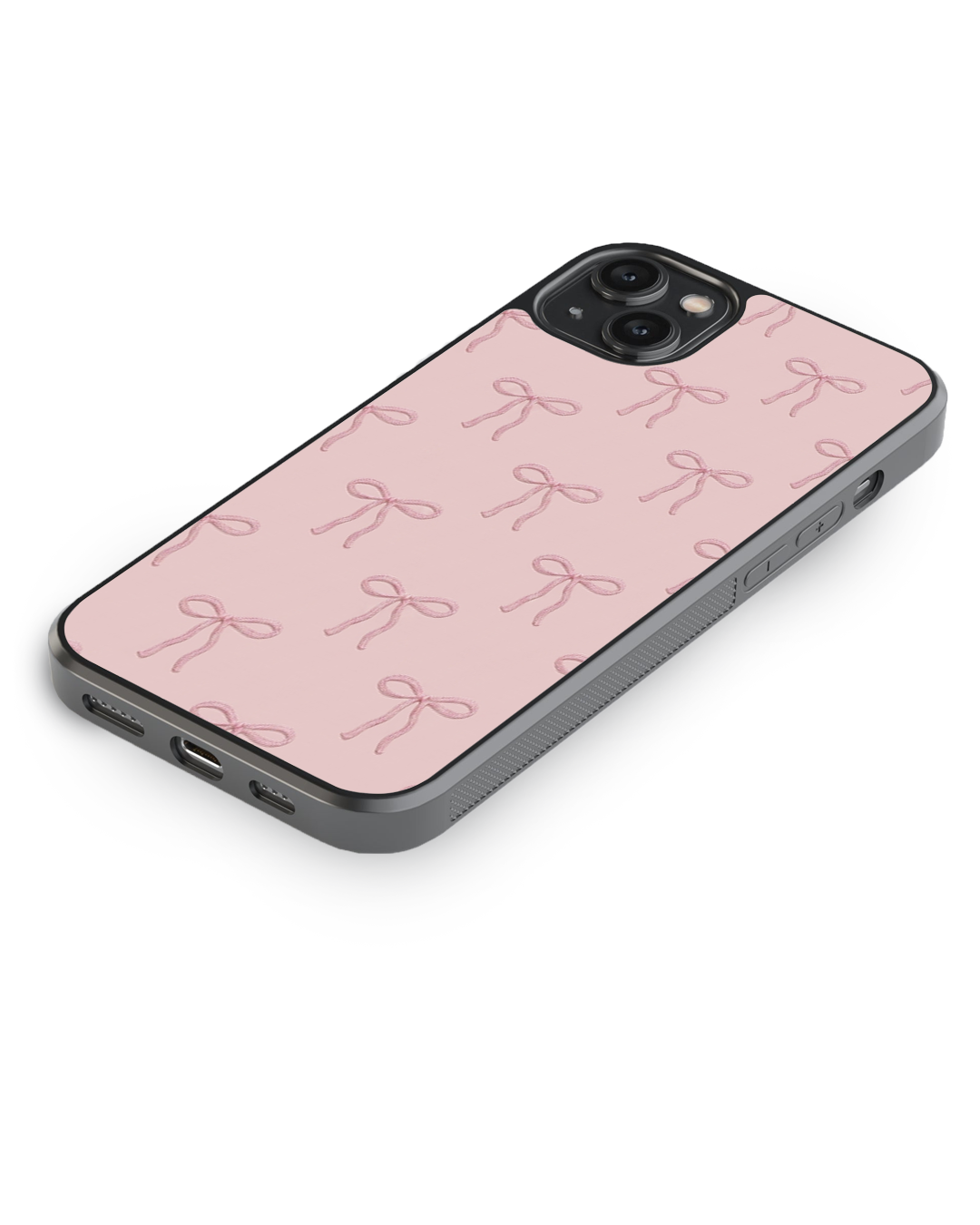 Minimal Bow Pattern Glass Case
