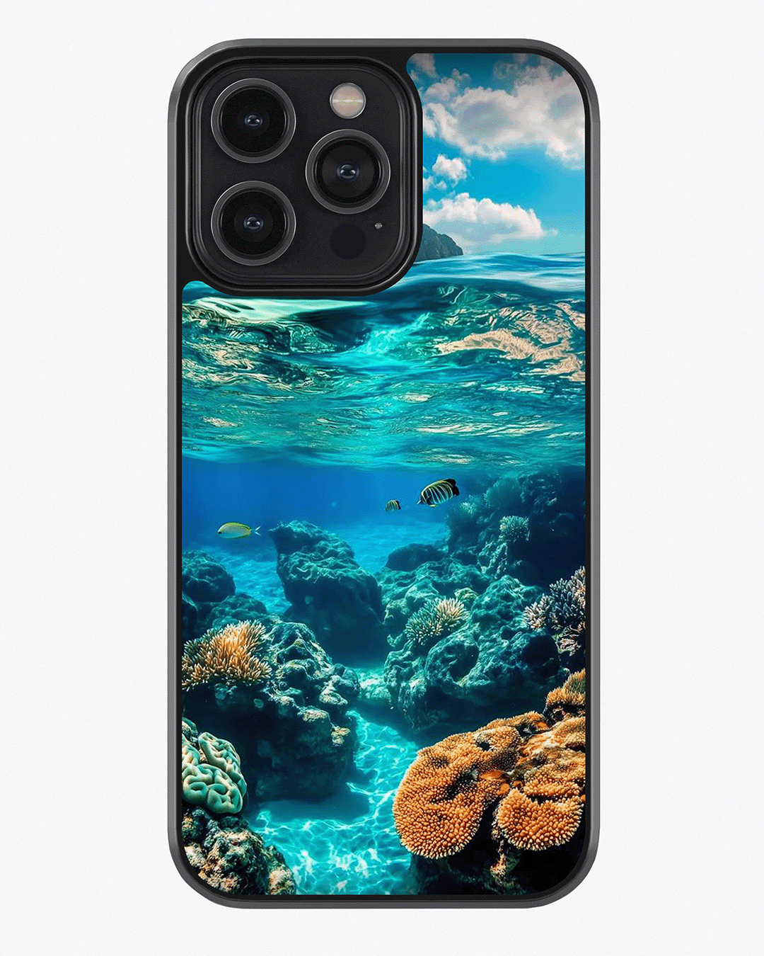 Ocean Bliss – Deep Blue Aesthetic Cover Glass Case