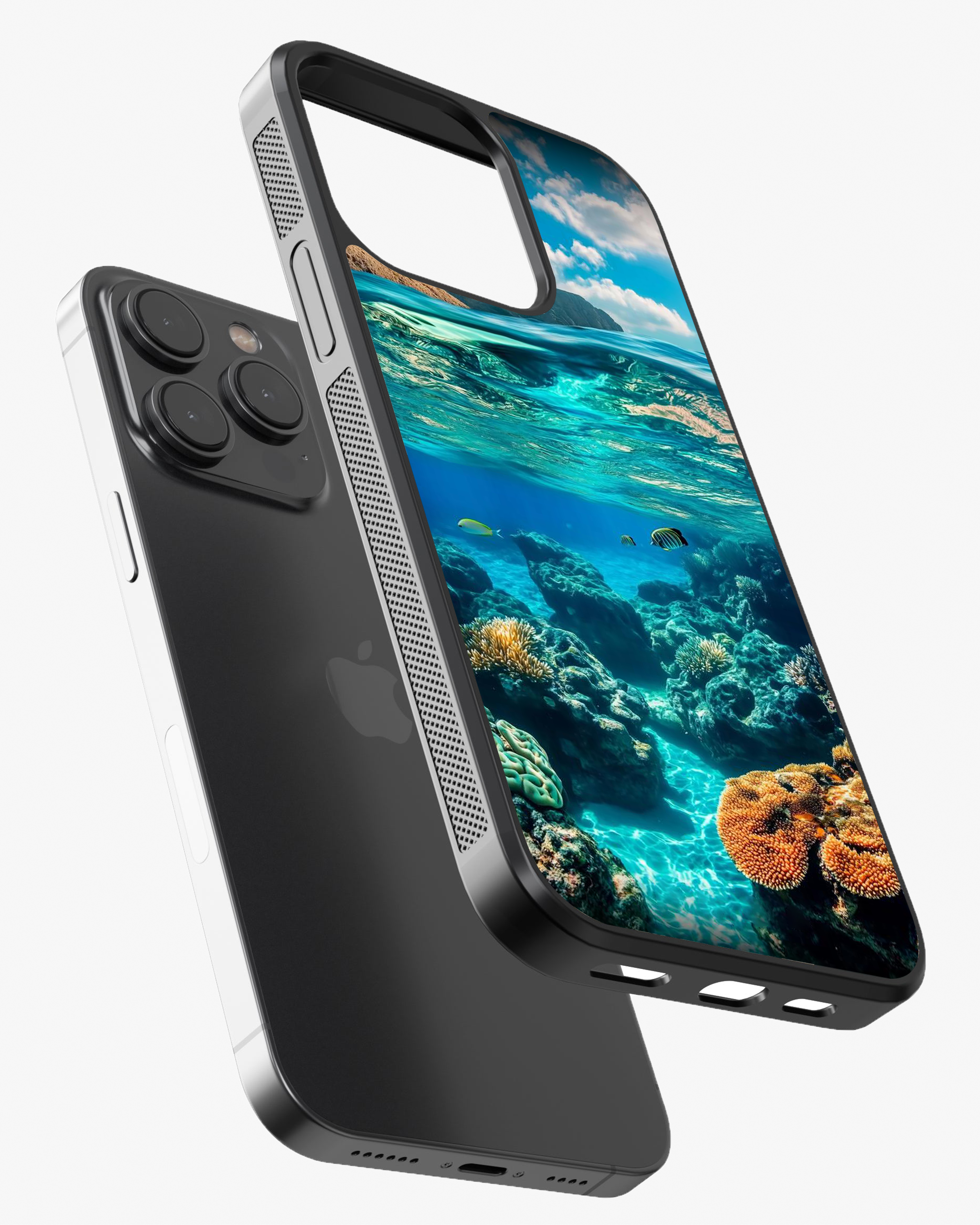 Ocean Bliss – Deep Blue Aesthetic Cover Glass Case
