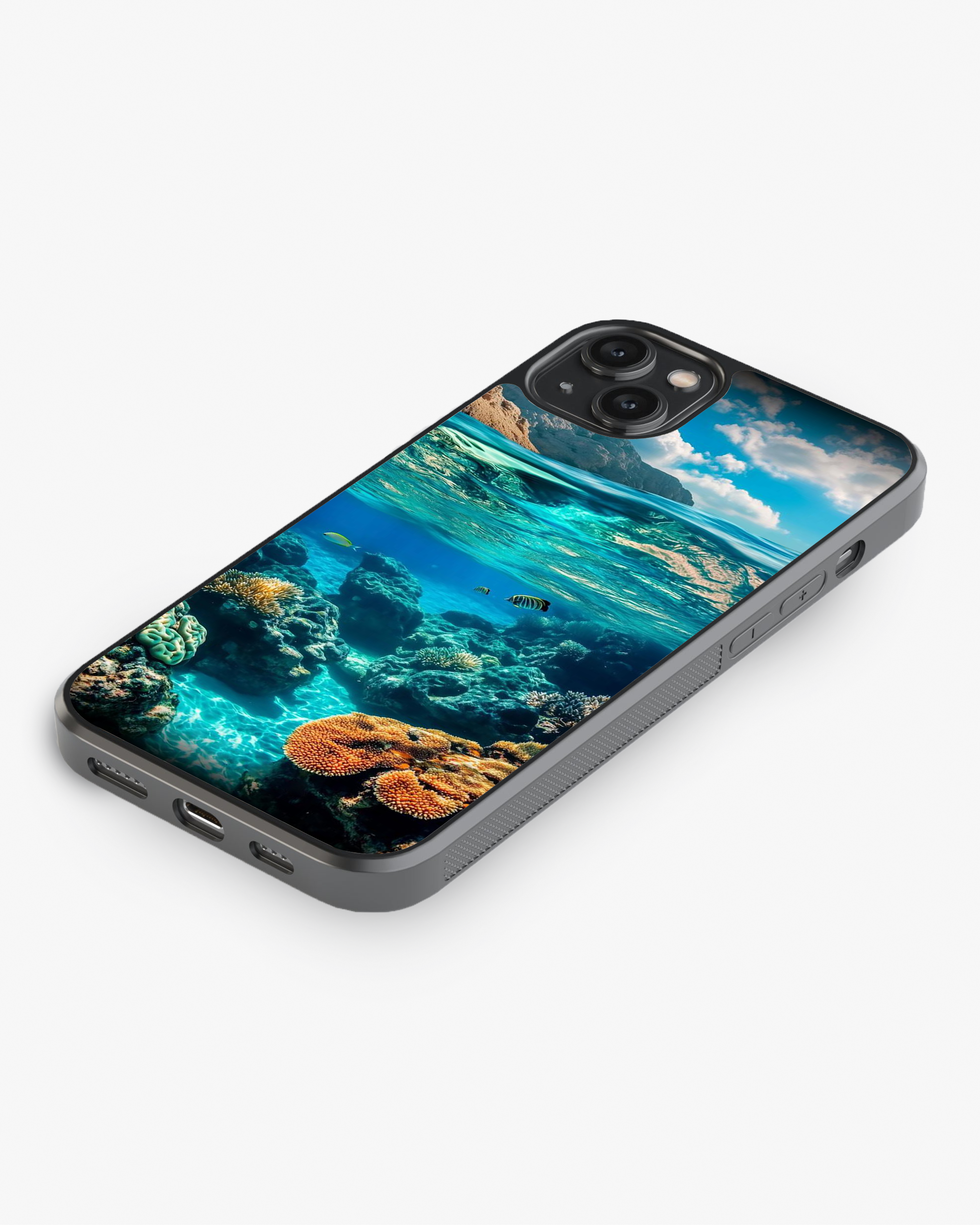 Ocean Bliss – Deep Blue Aesthetic Cover Glass Case