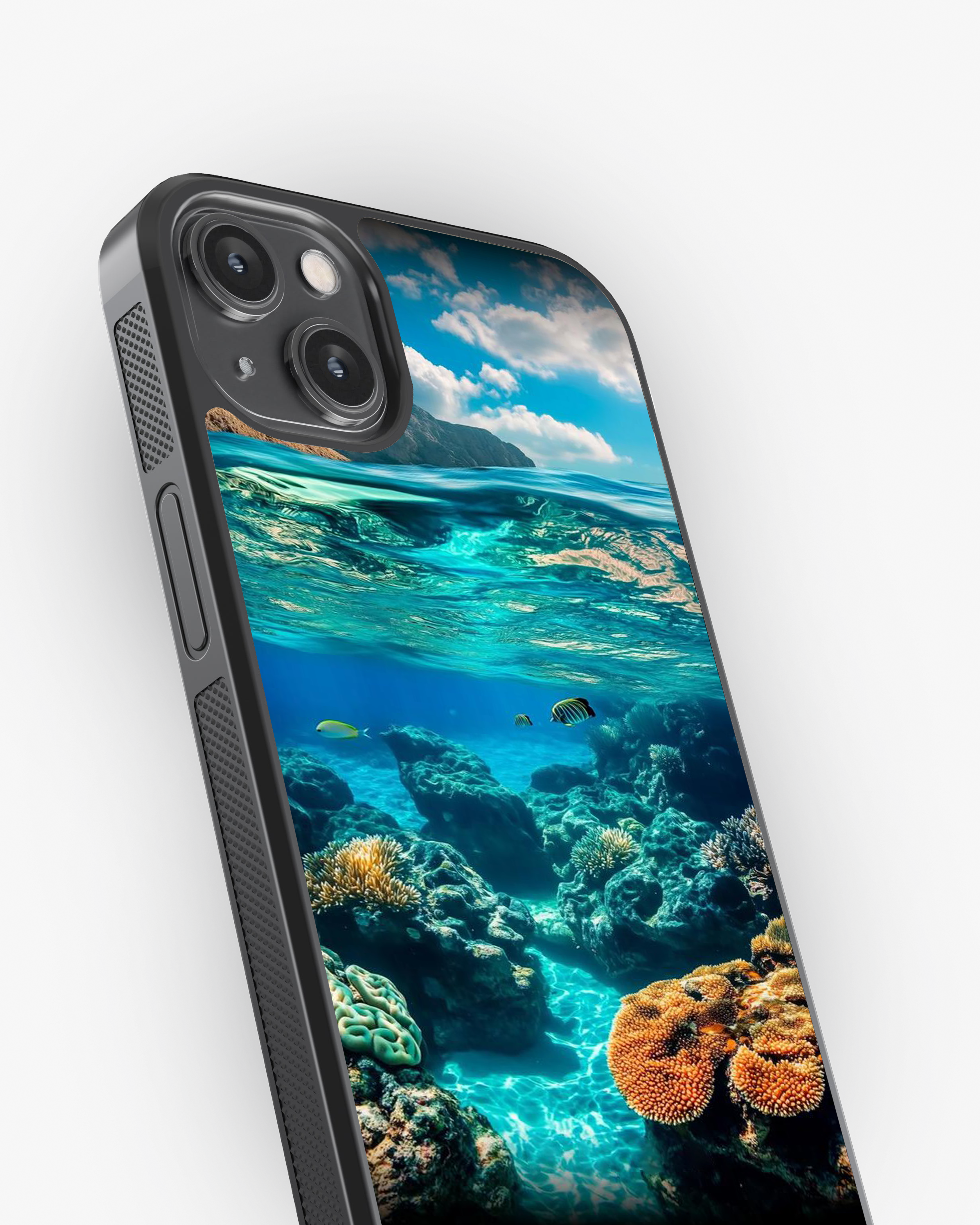 Ocean Bliss – Deep Blue Aesthetic Cover Glass Case