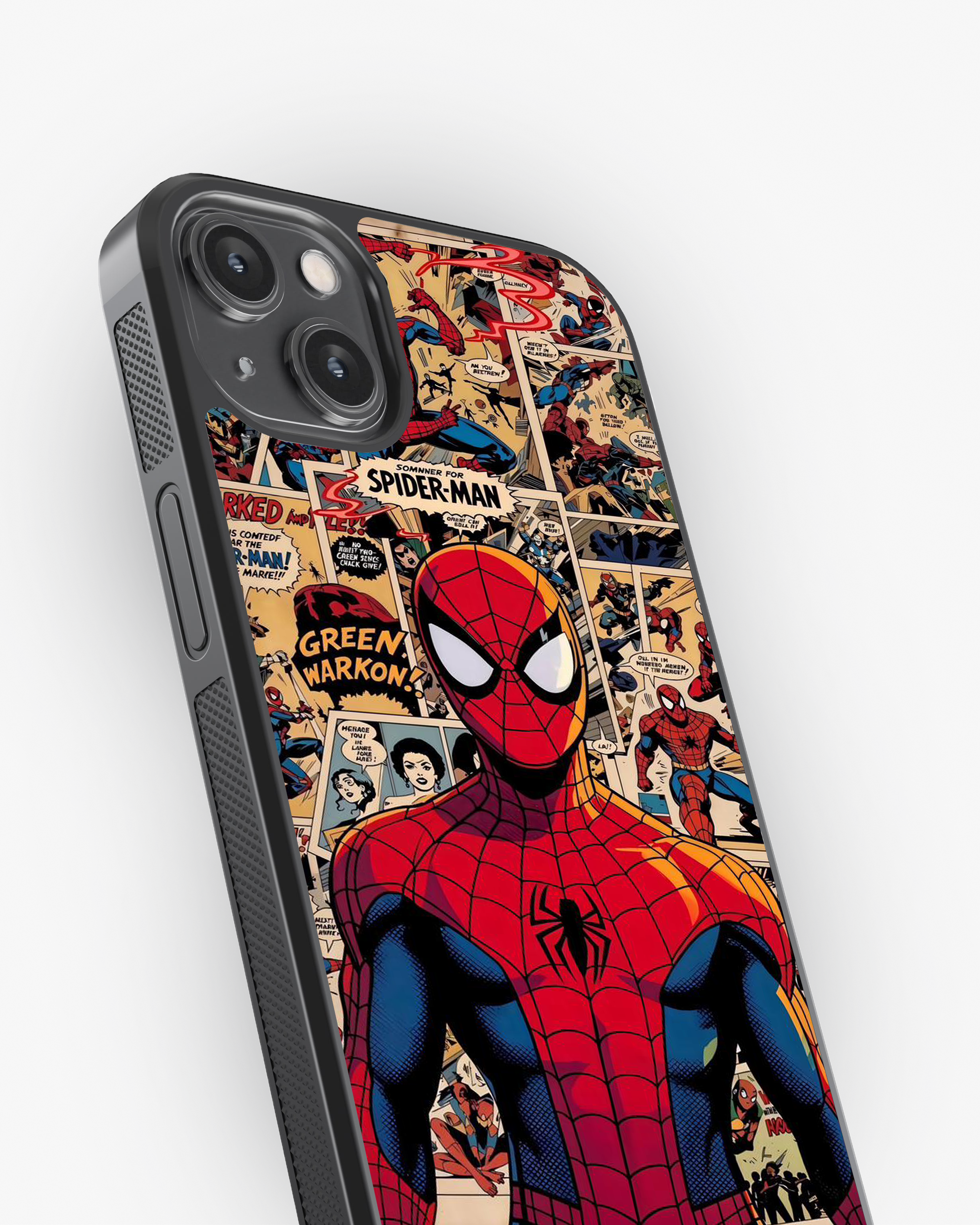 Spider-Man Vintage Comic Art Glass Case