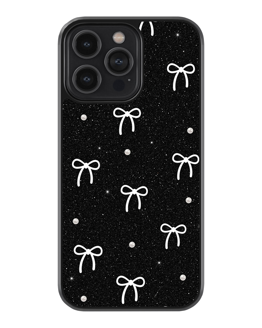 Black Bow Aesthetic Glass Case