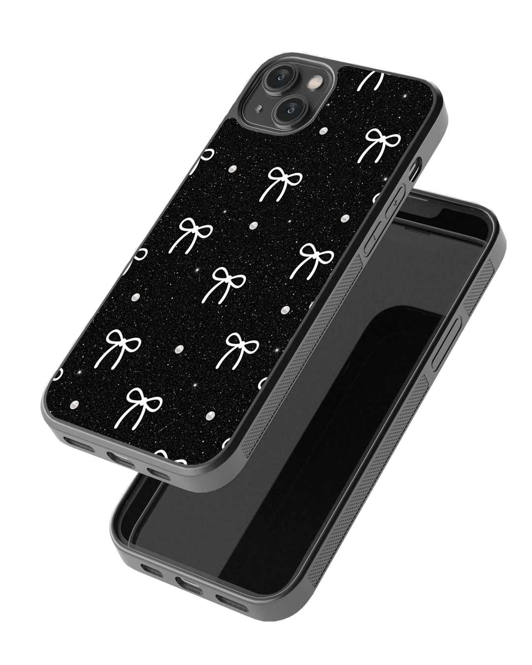 Black Bow Aesthetic Glass Case