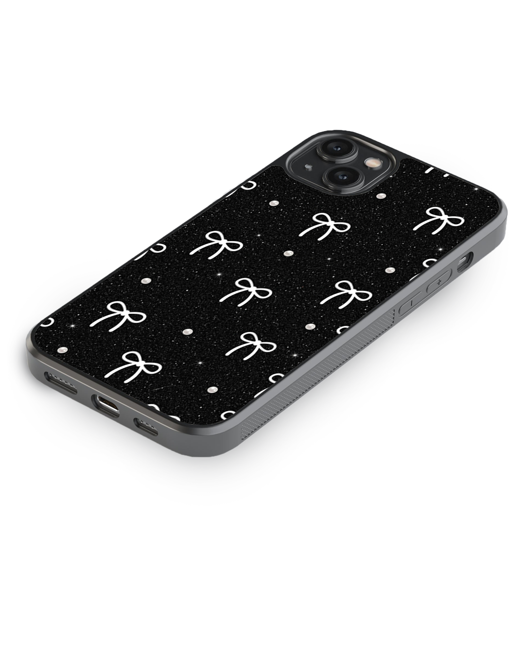 Black Bow Aesthetic Glass Case