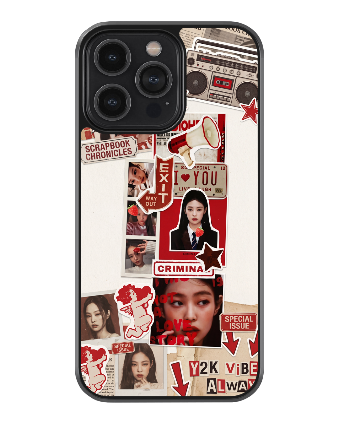 Retro Pop Collage Glass Case