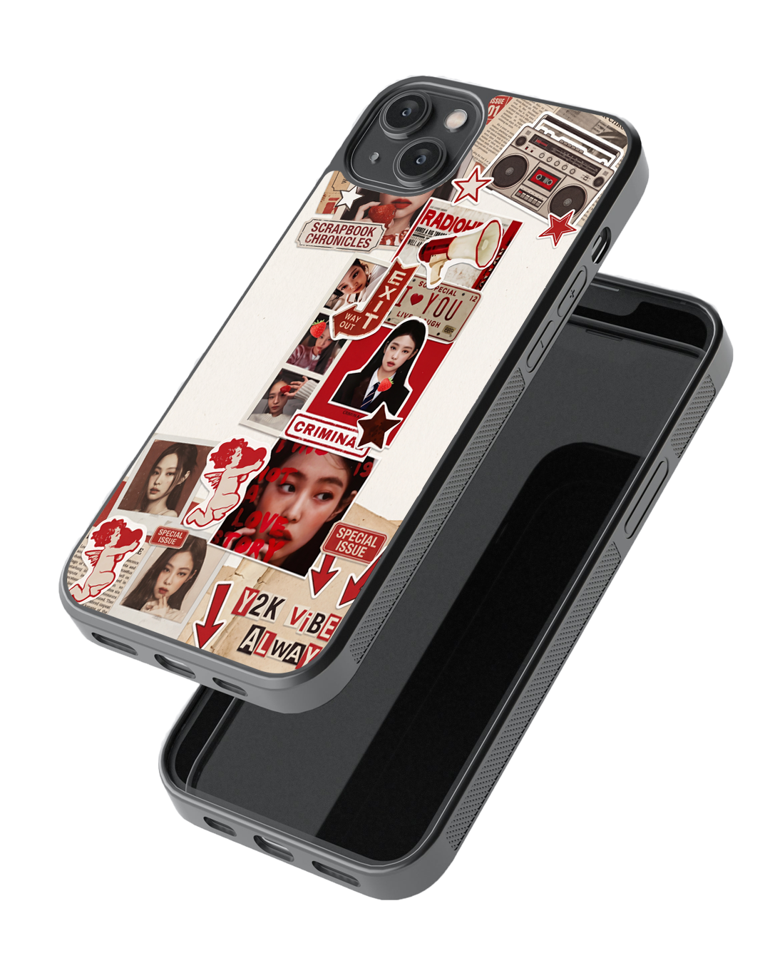 Retro Pop Collage Glass Case