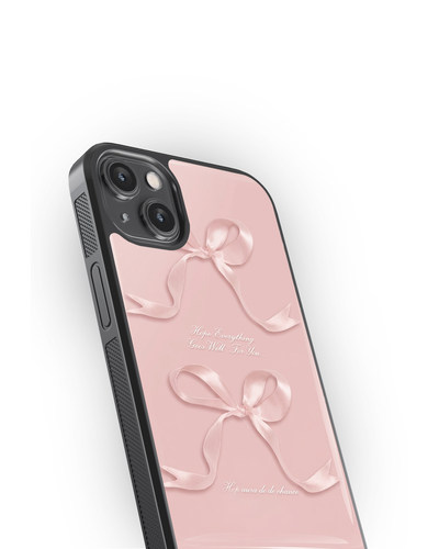 Soft Pink Ribbon Glass Case