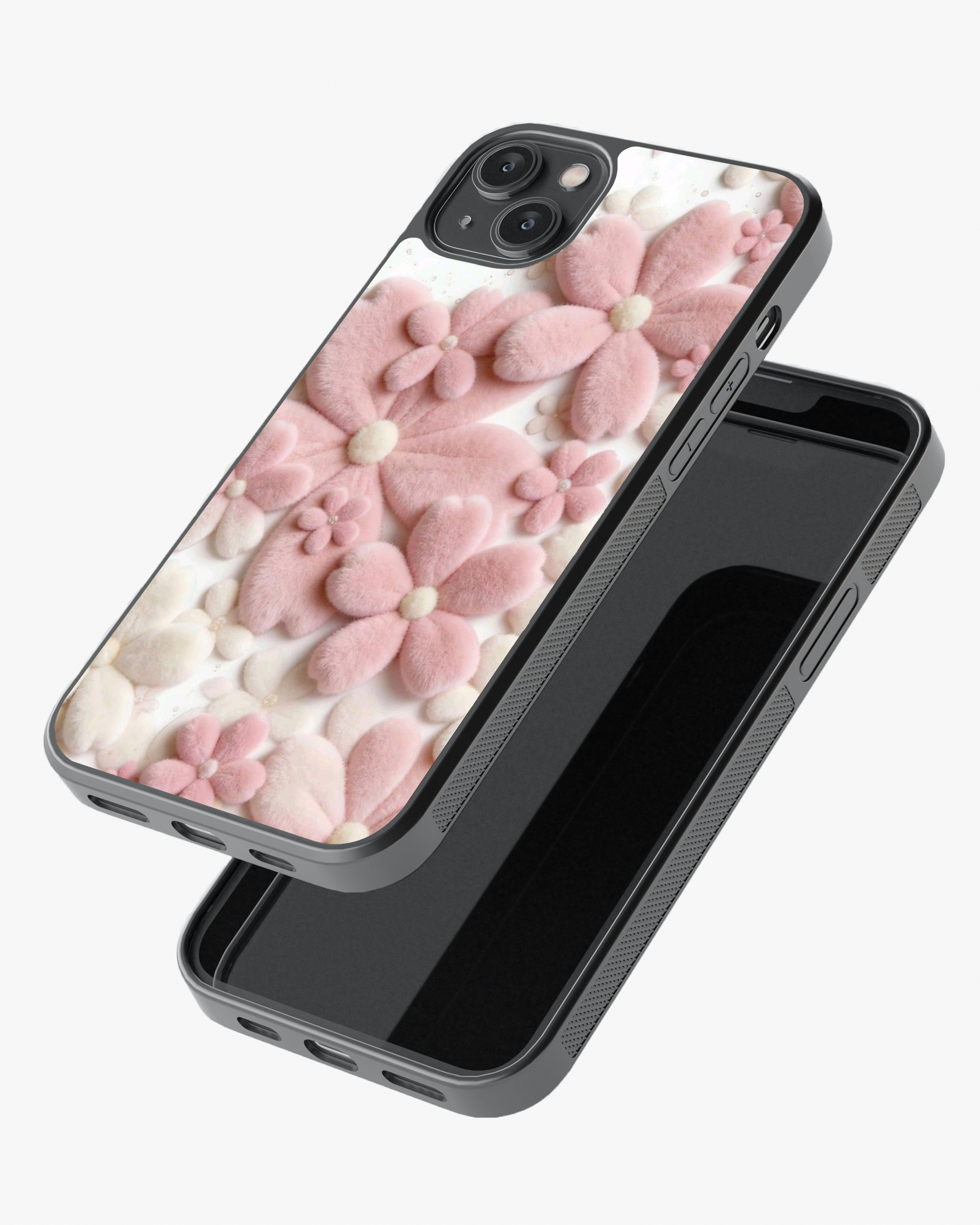 Blush Petals – Soft 3D Pink Floral Premium Case Cover Glass Case