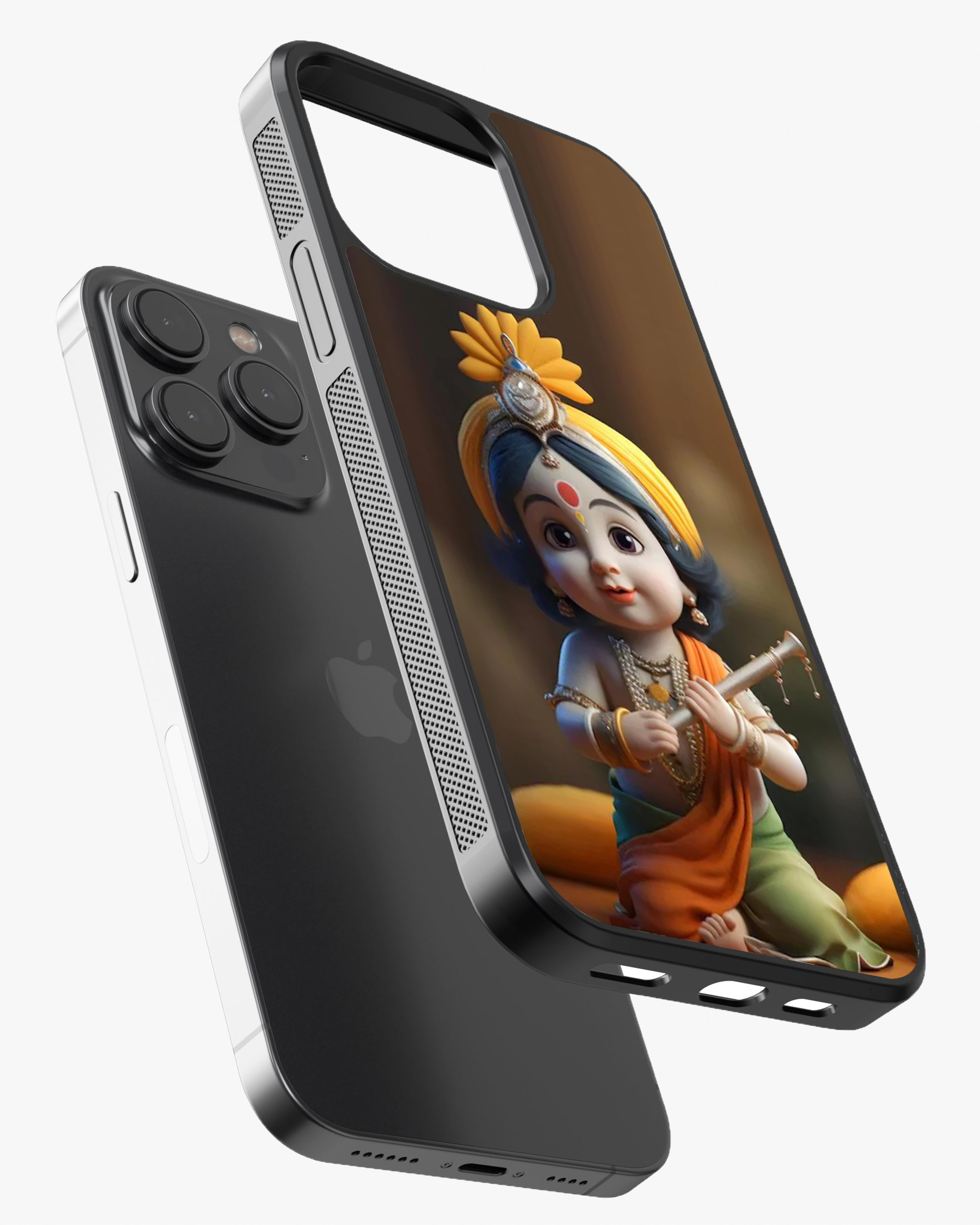 Krishna Printed Glass Case