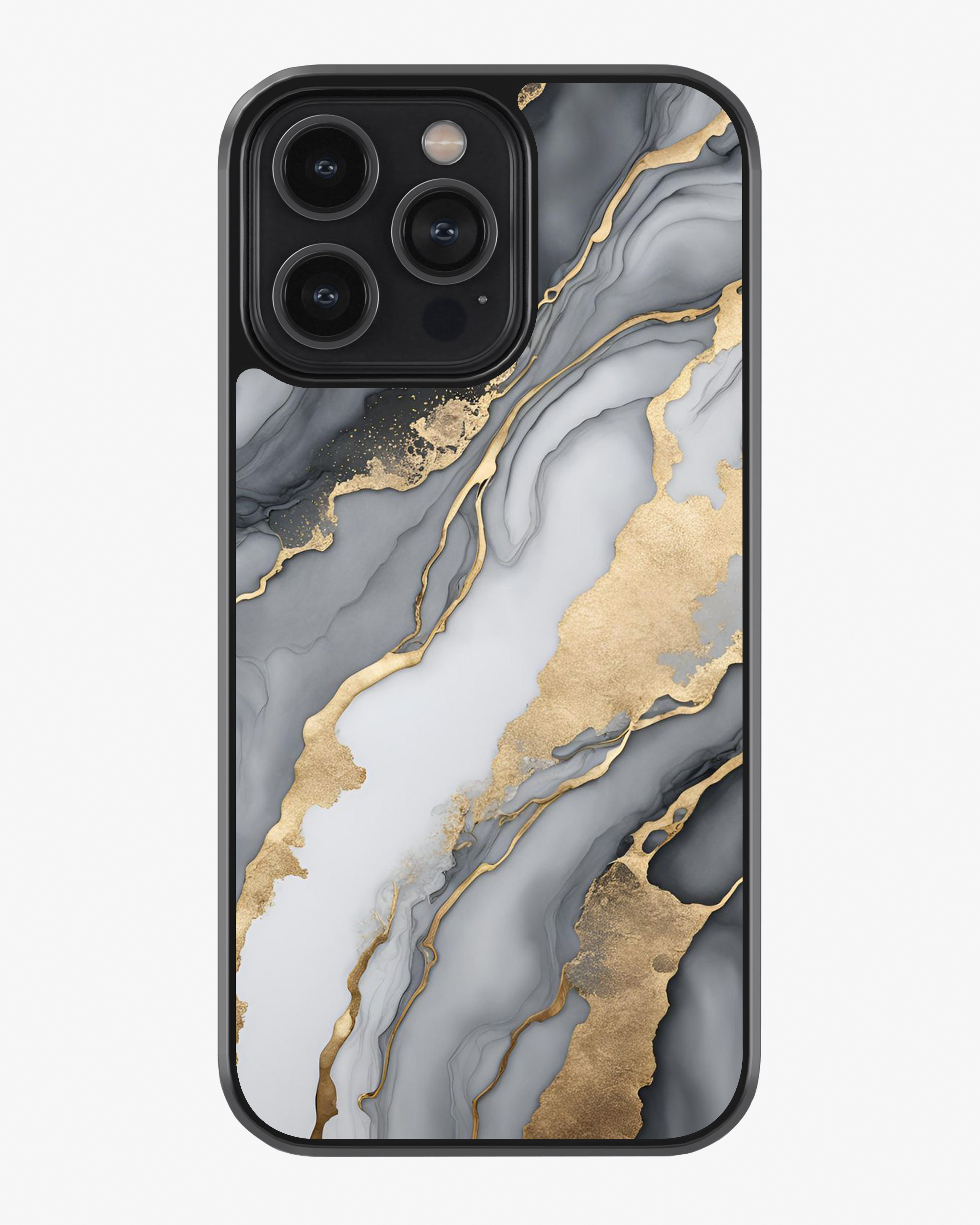Silver Luxe Marble – Gold Vein Luxury Case Cover Glass Case
