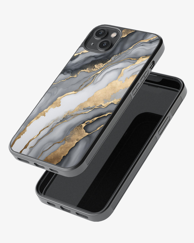 Silver Luxe Marble – Gold Vein Luxury Case Cover Glass Case