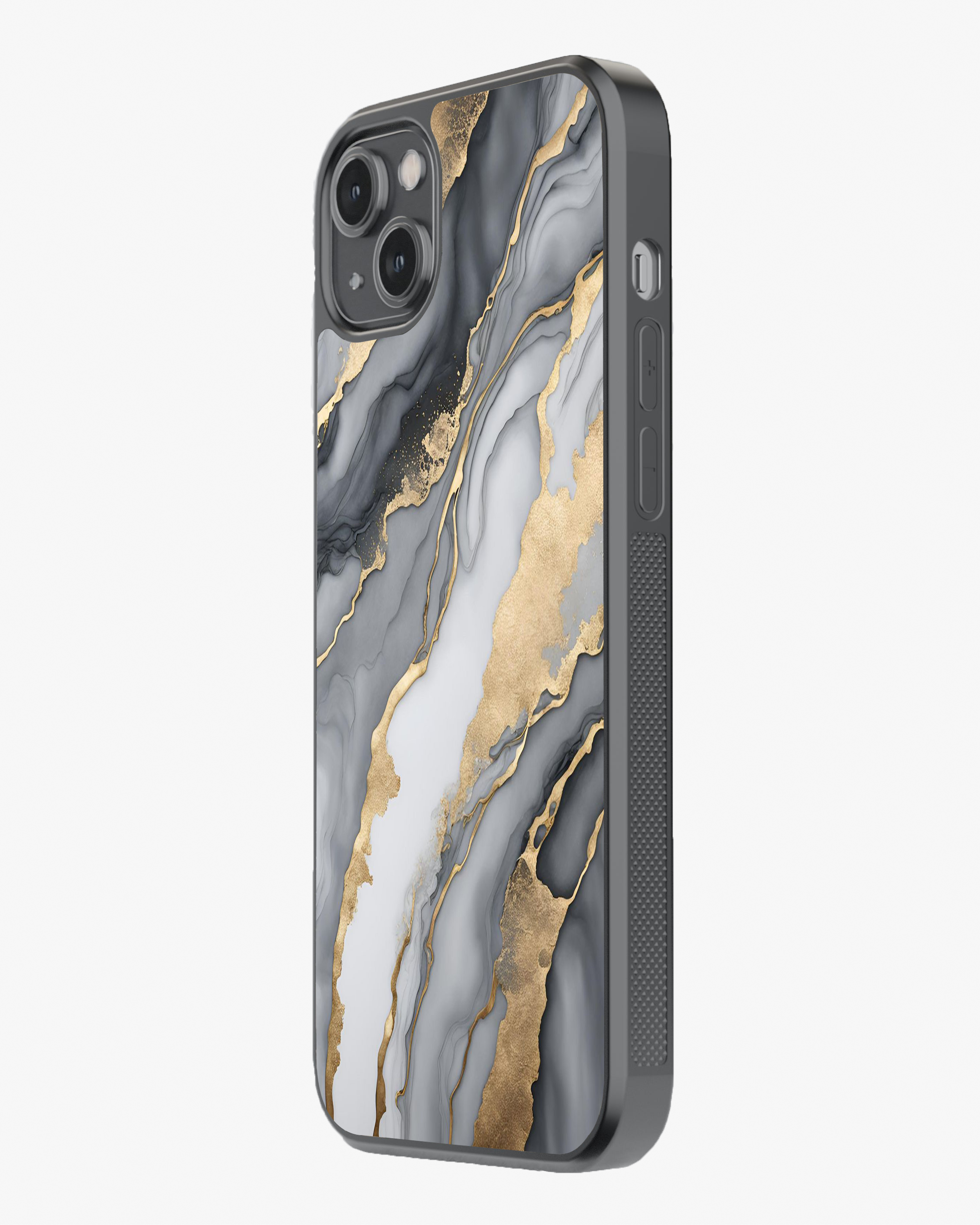 Silver Luxe Marble – Gold Vein Luxury Case Cover Glass Case